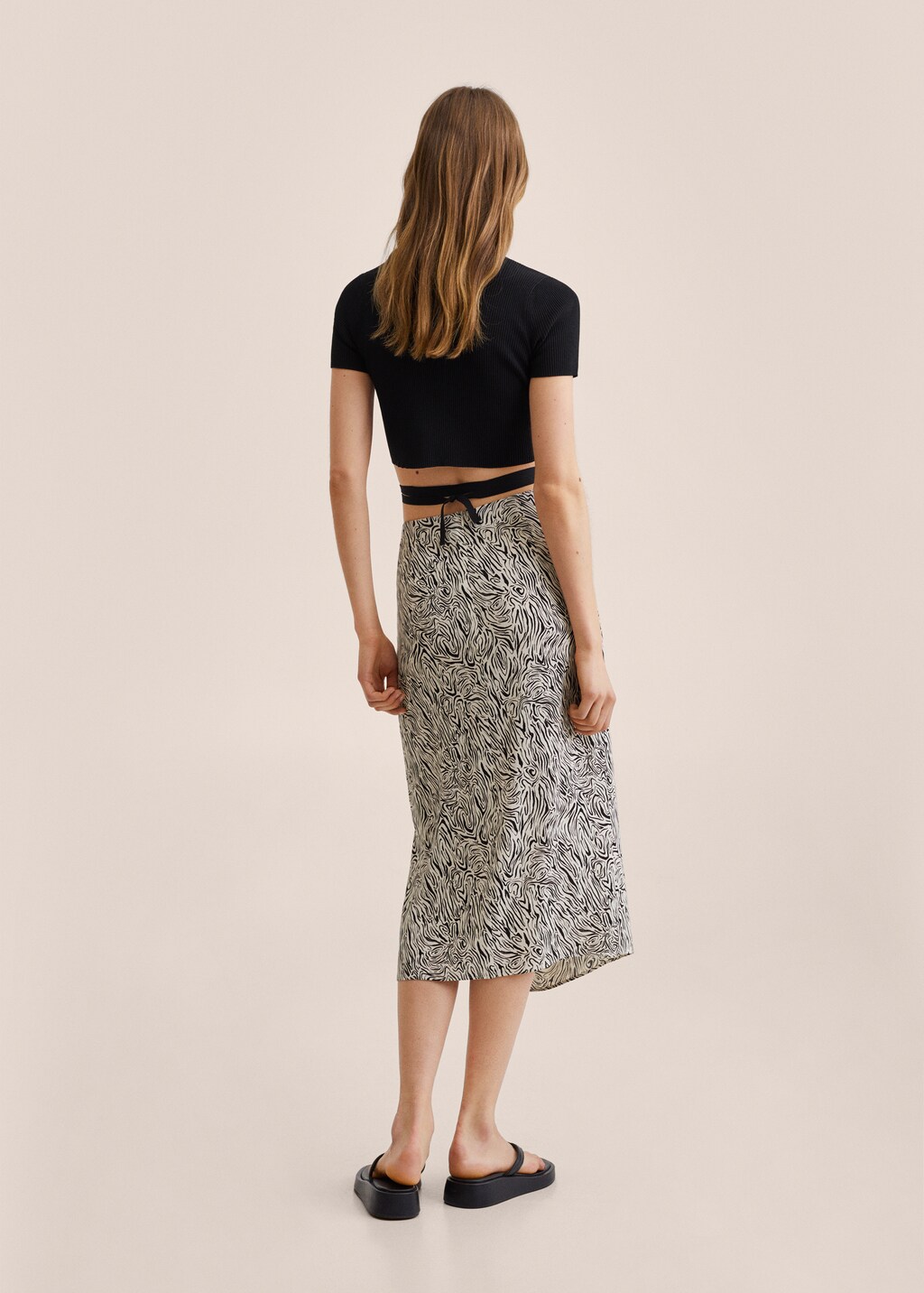 Wrap print skirt - Reverse of the article