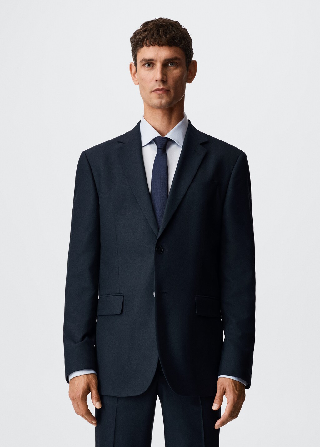 Slim-fit suit blazer - Medium plane