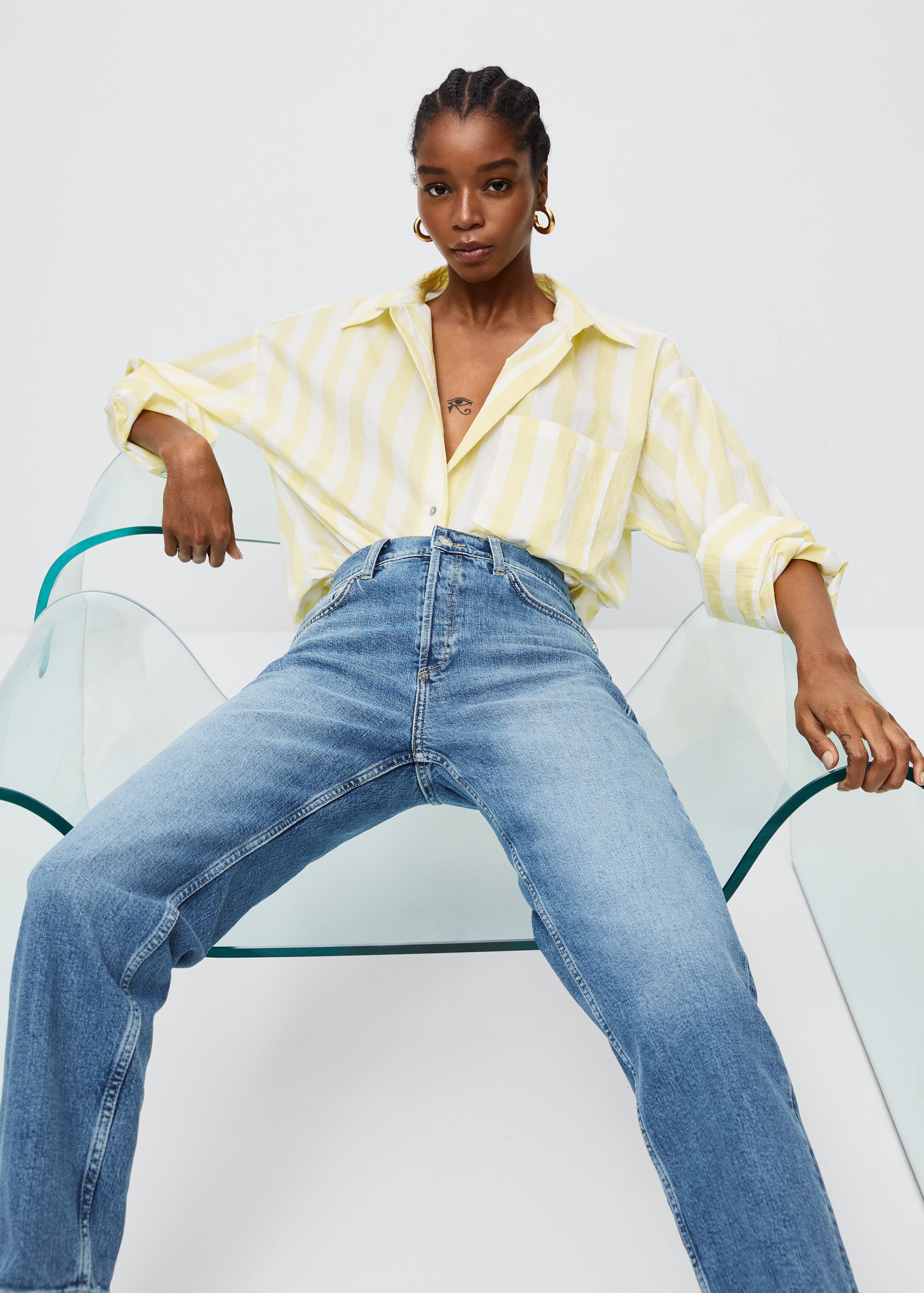 Slim mid-rise cropped jeans - Details of the article 2