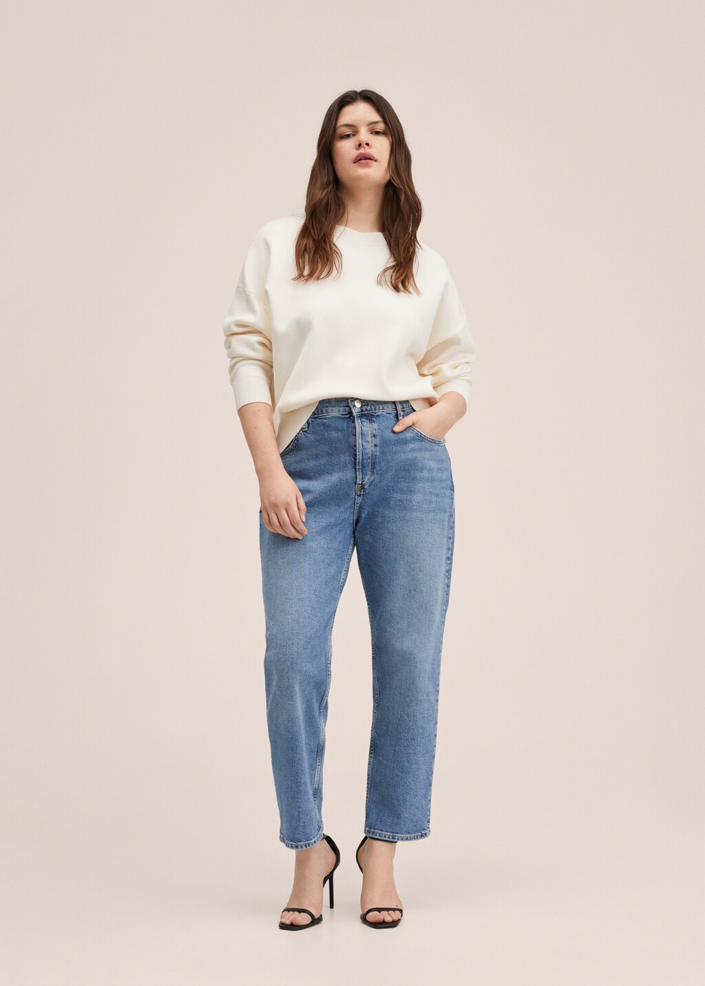 Slim mid-rise cropped jeans - Details of the article 3