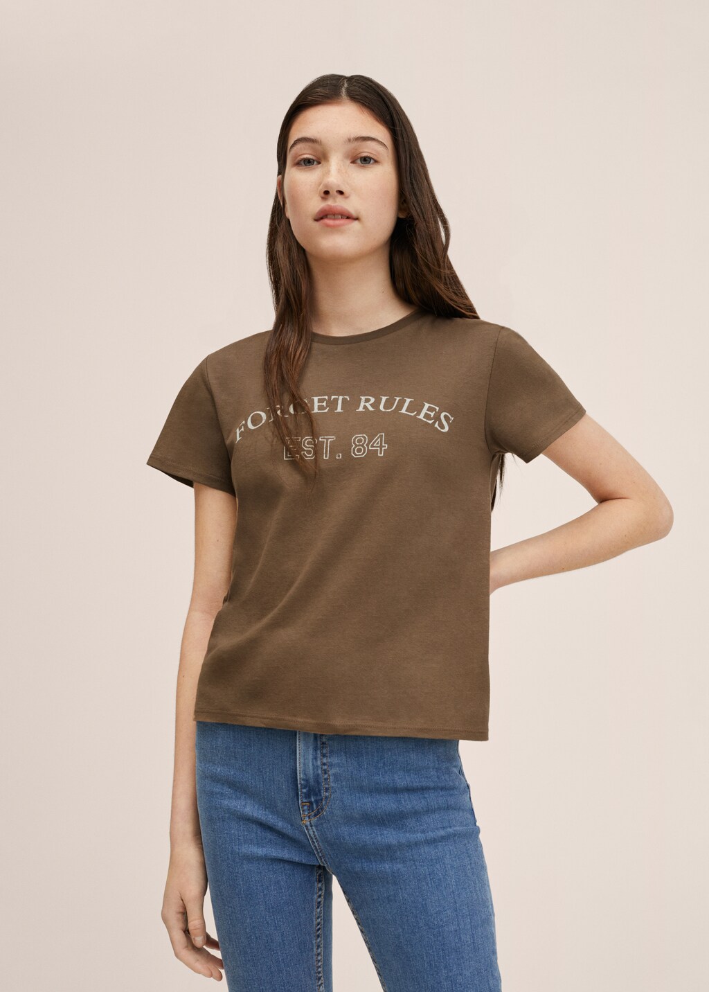 Message cotton T-shirt - Medium plane