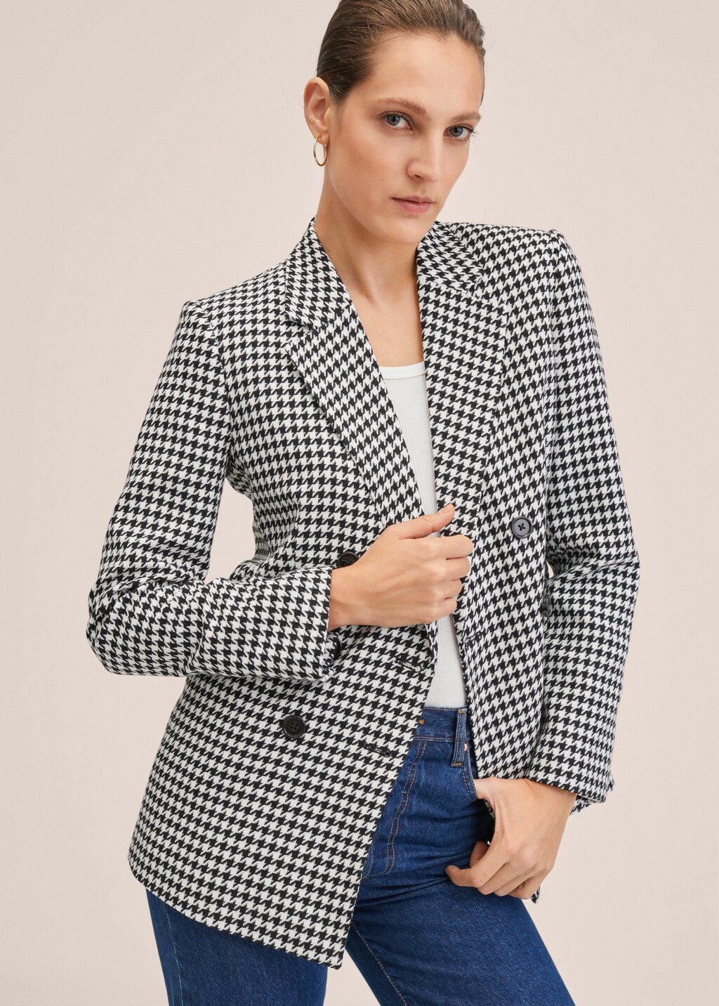 Houndstooth suit blazer - Medium plane