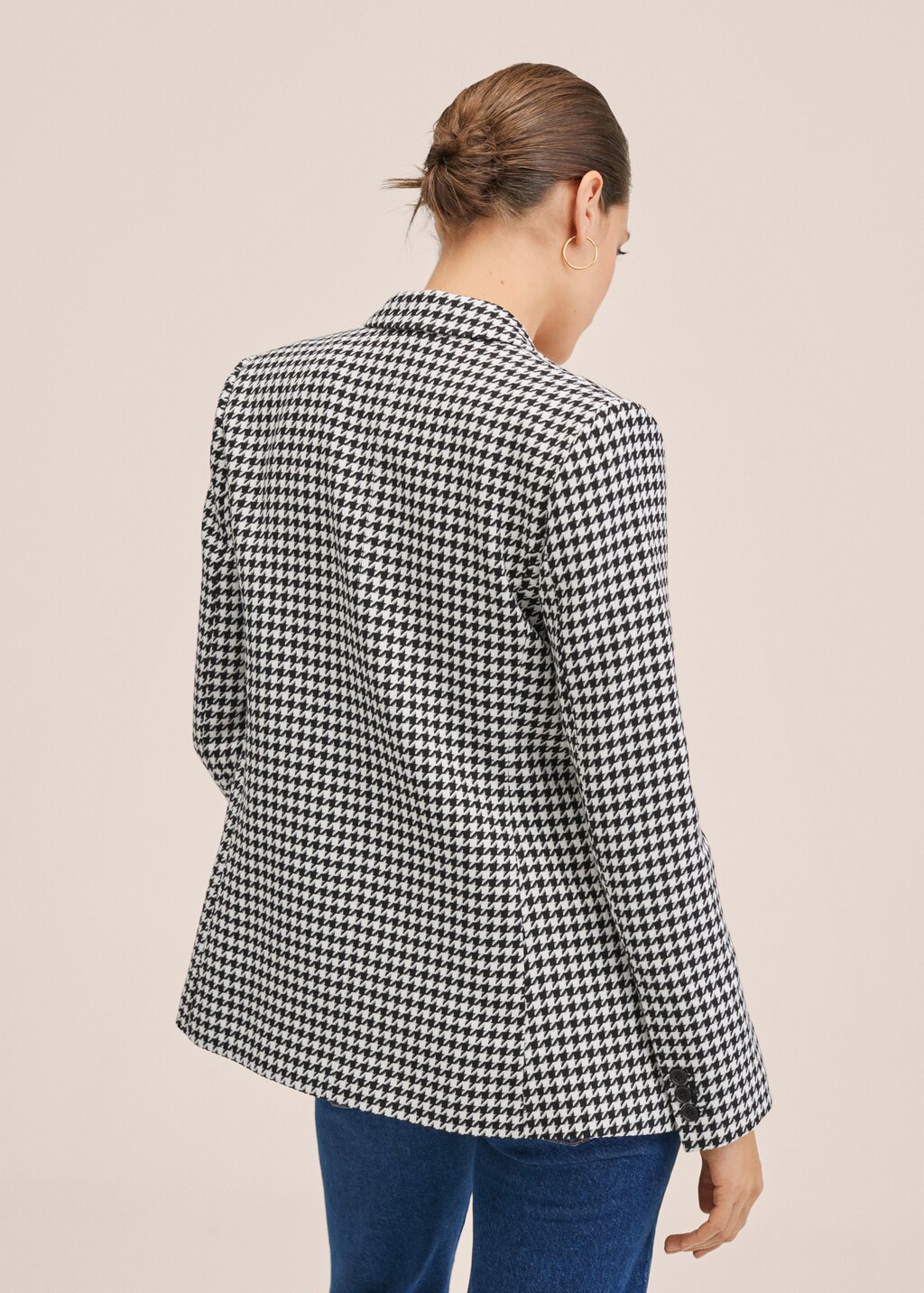 Houndstooth suit blazer - Reverse of the article