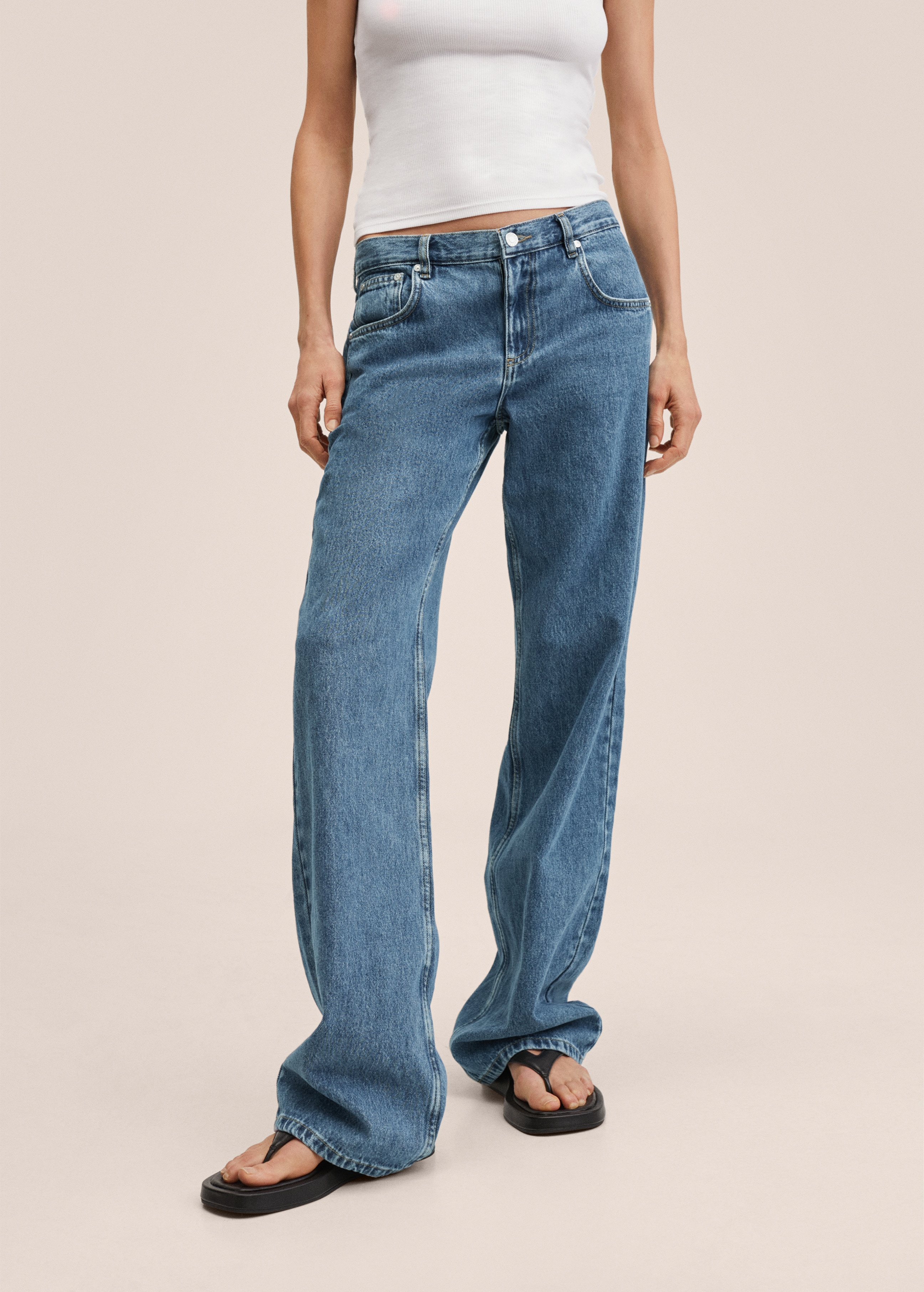 Jeans wideleg vita bassa - Piano medio