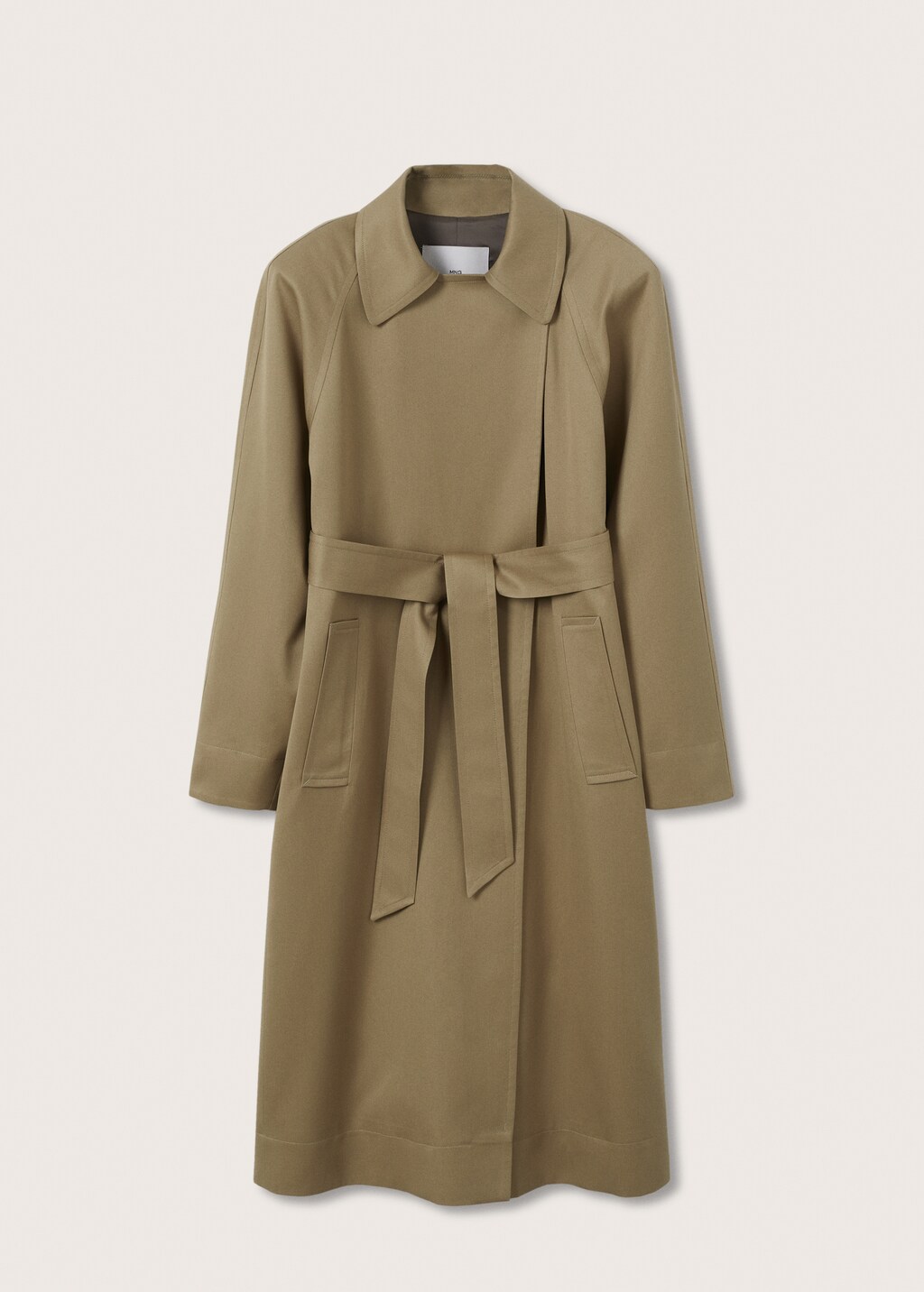 Lyocell trench coat with shoulder pads - Article without model