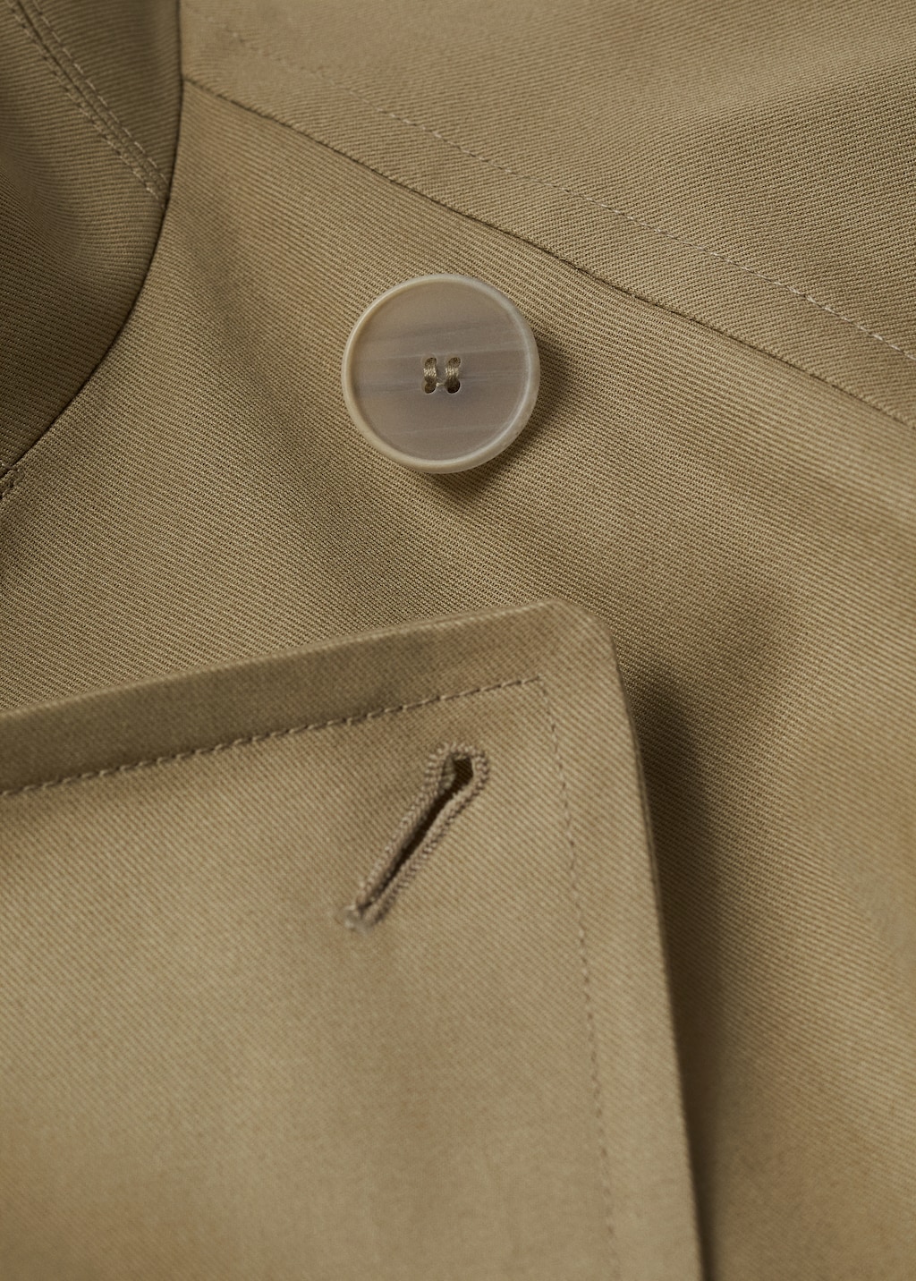 Lyocell trench coat with shoulder pads - Details of the article 8