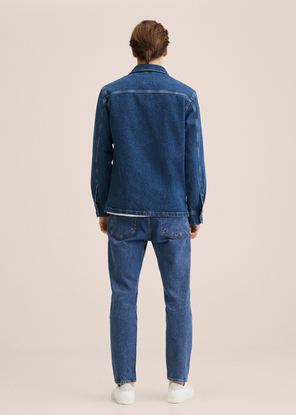 Pocket denim overshirt - Reverse of the article