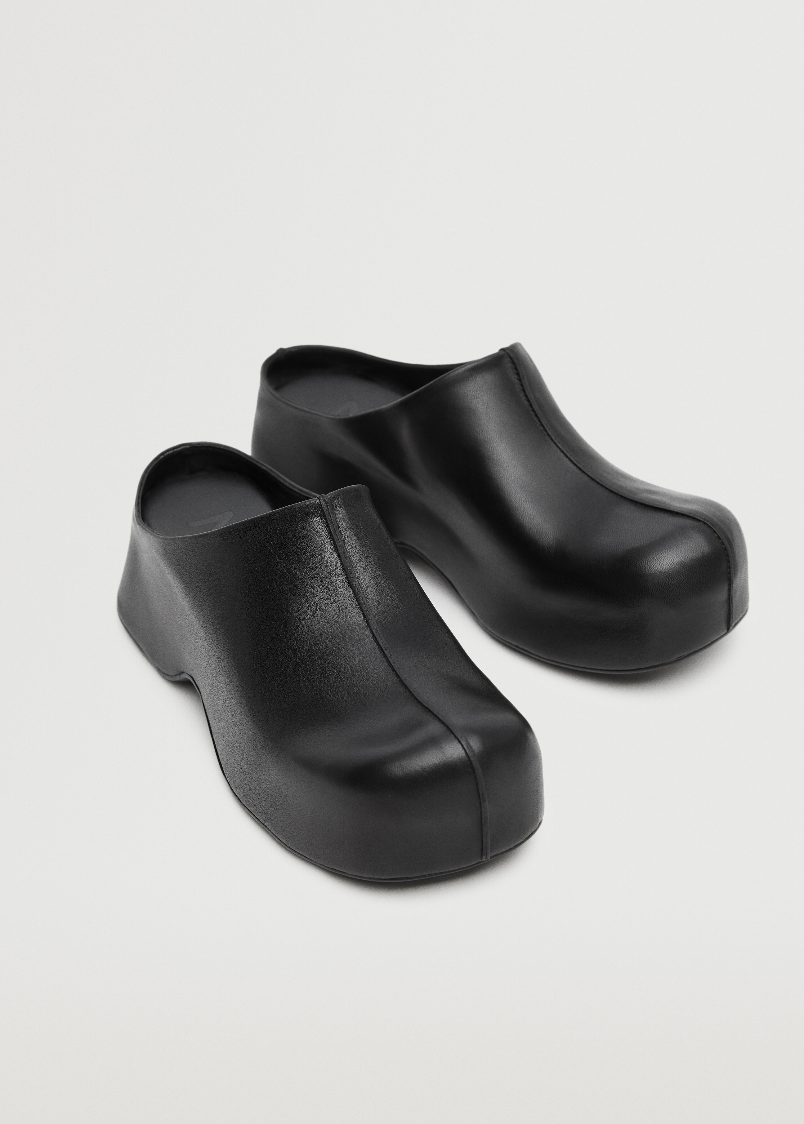 Leather clog - Medium plane