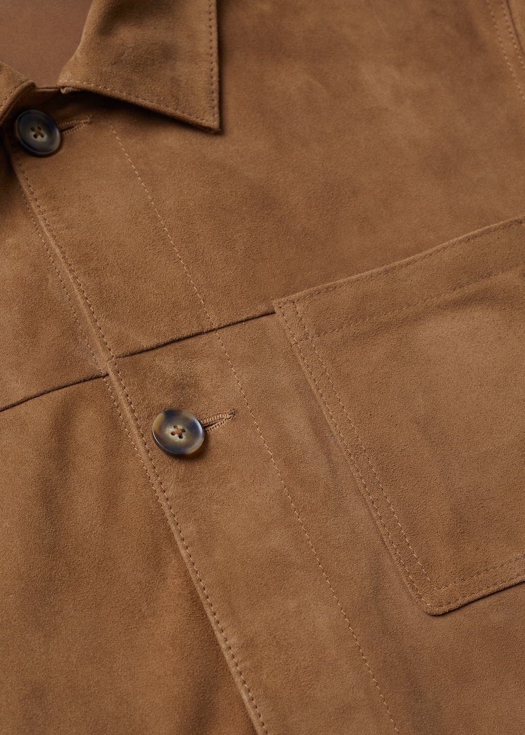 Chest-pocket suede jacket - Details of the article 8