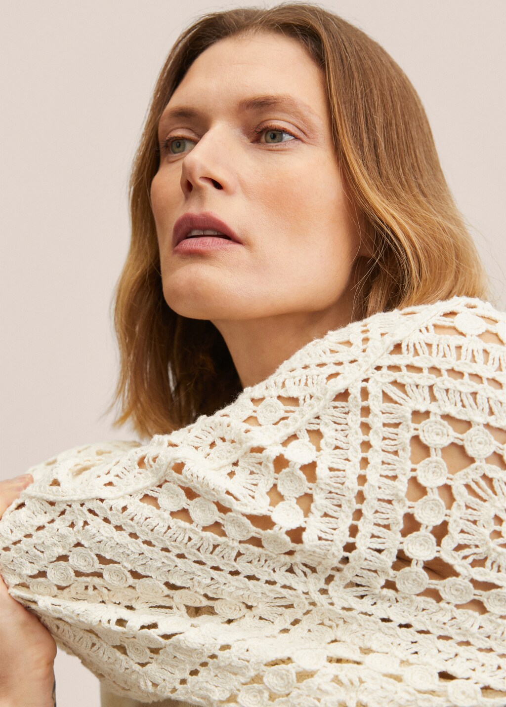 Cotton crochet sweater - Details of the article 1