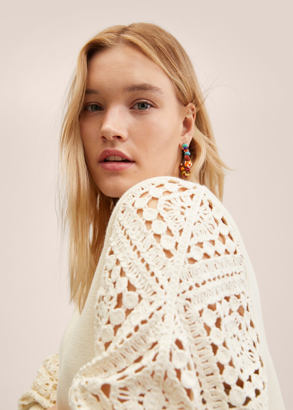 Cotton crochet sweater - Details of the article 5