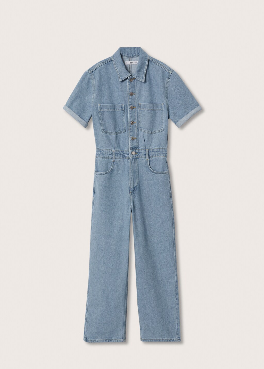 Denim cotton jumpsuit - Article without model