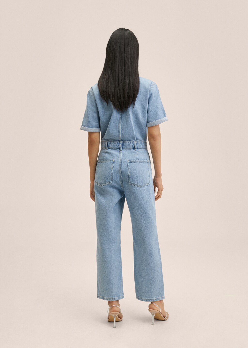 Denim cotton jumpsuit - Reverse of the article