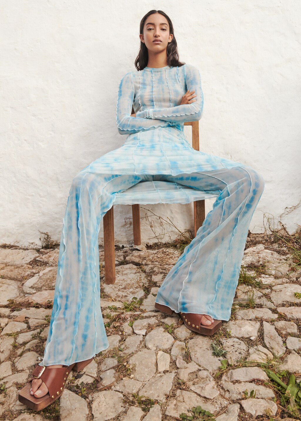 Wide leg printed trousers - Details of the article 6