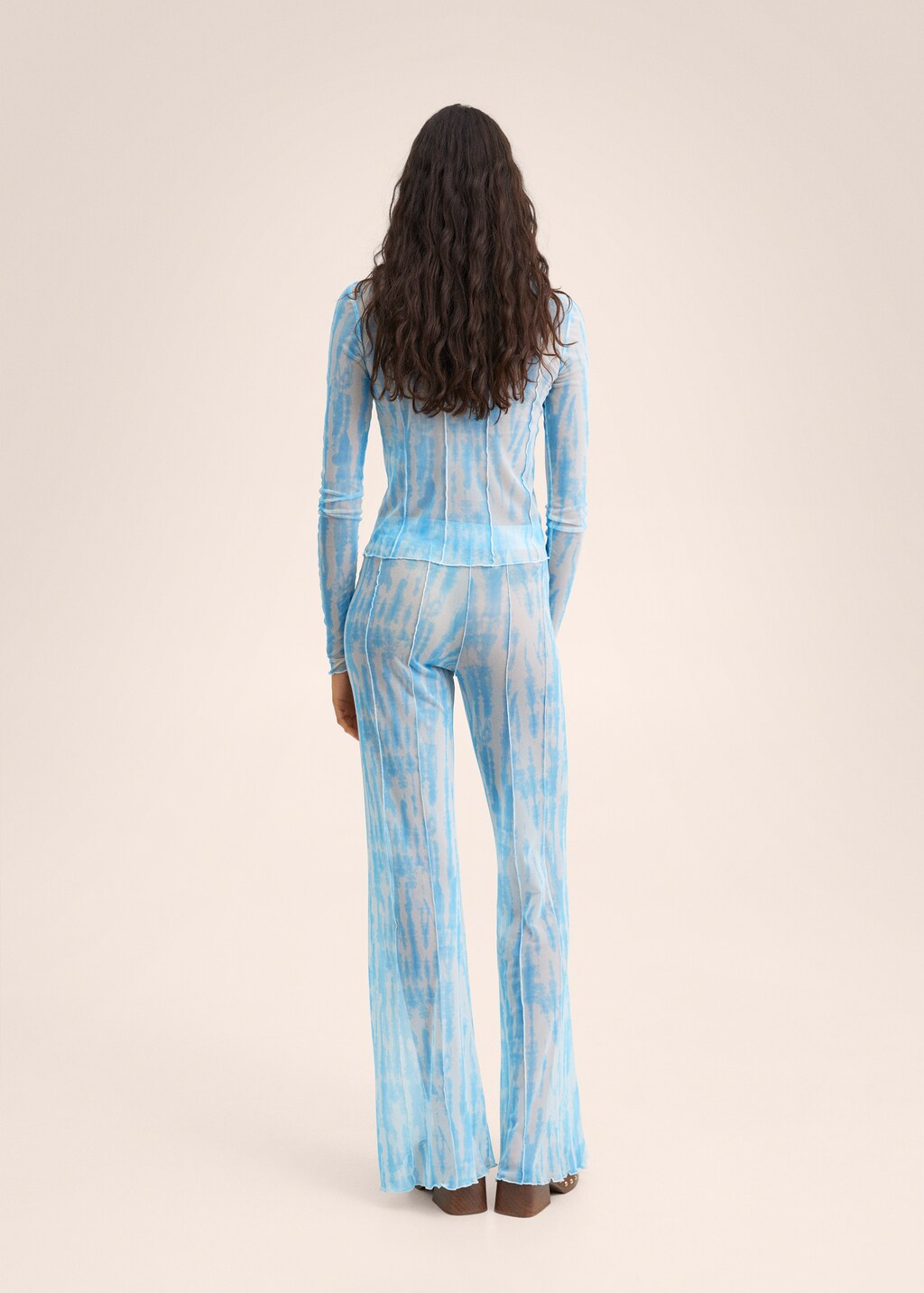 Wide leg printed trousers - Reverse of the article