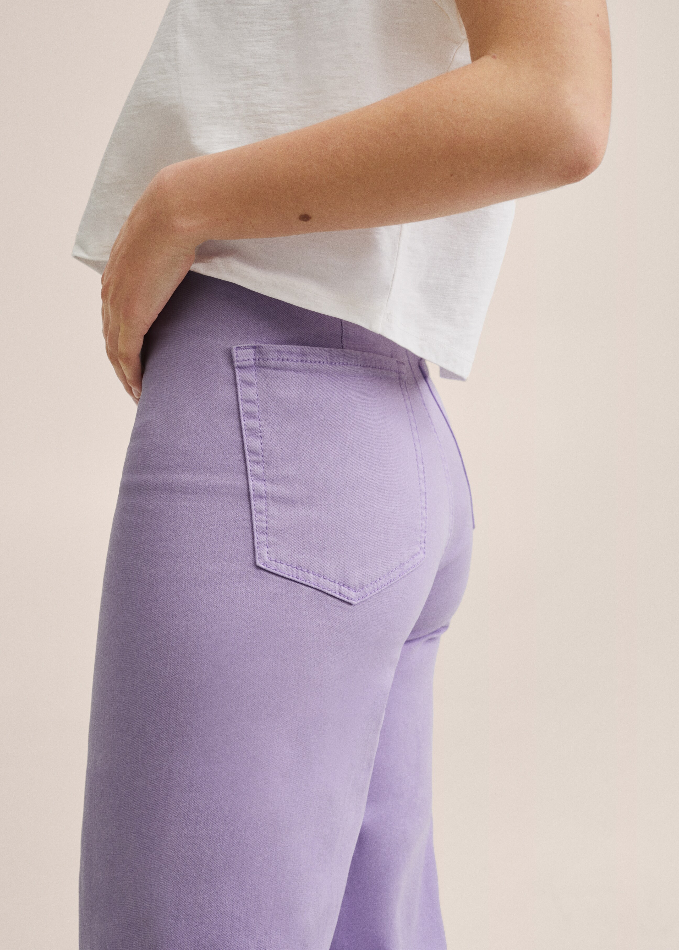 Frayed hem culotte jeans - Details of the article 2