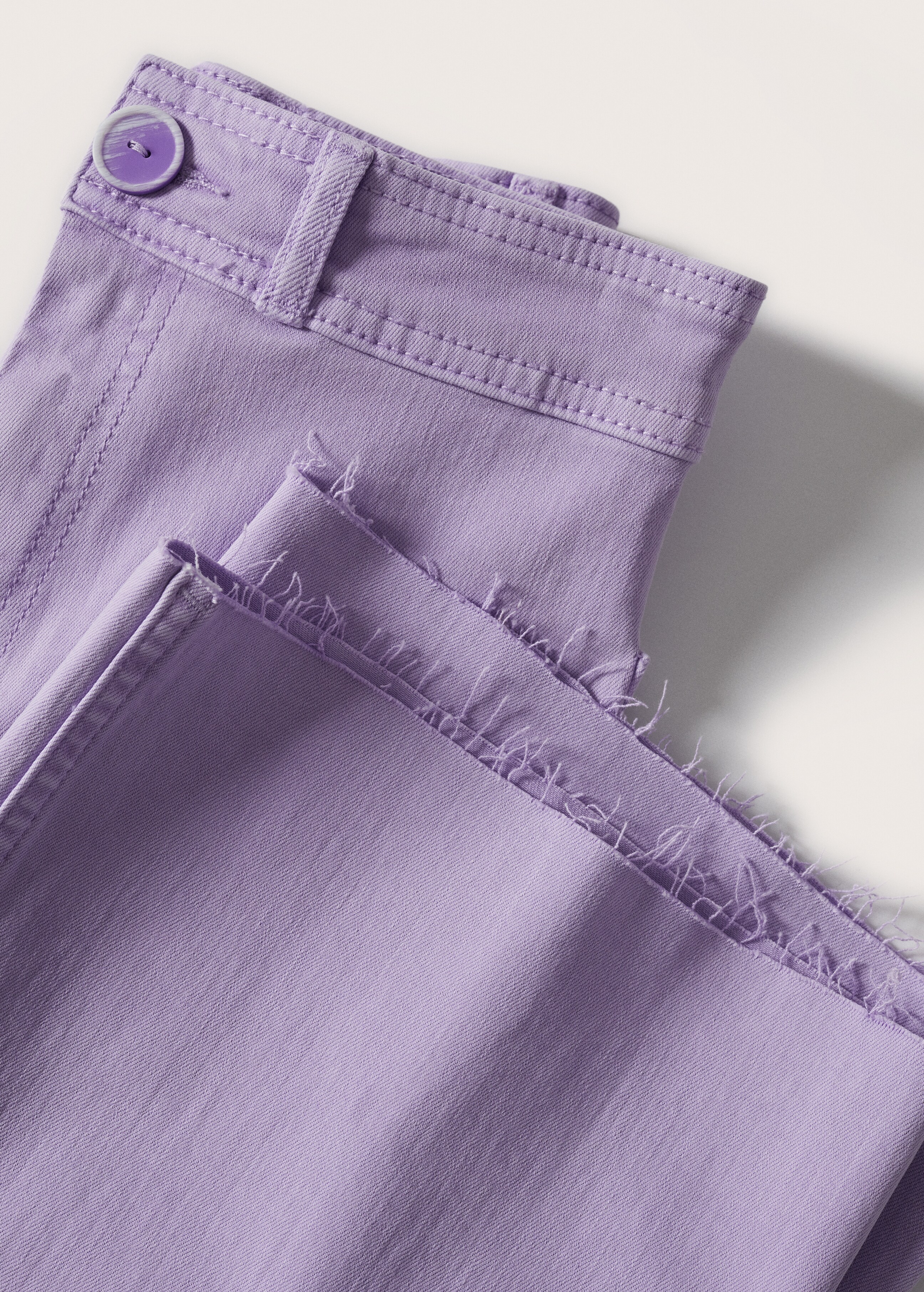 Frayed hem culotte jeans - Details of the article 8