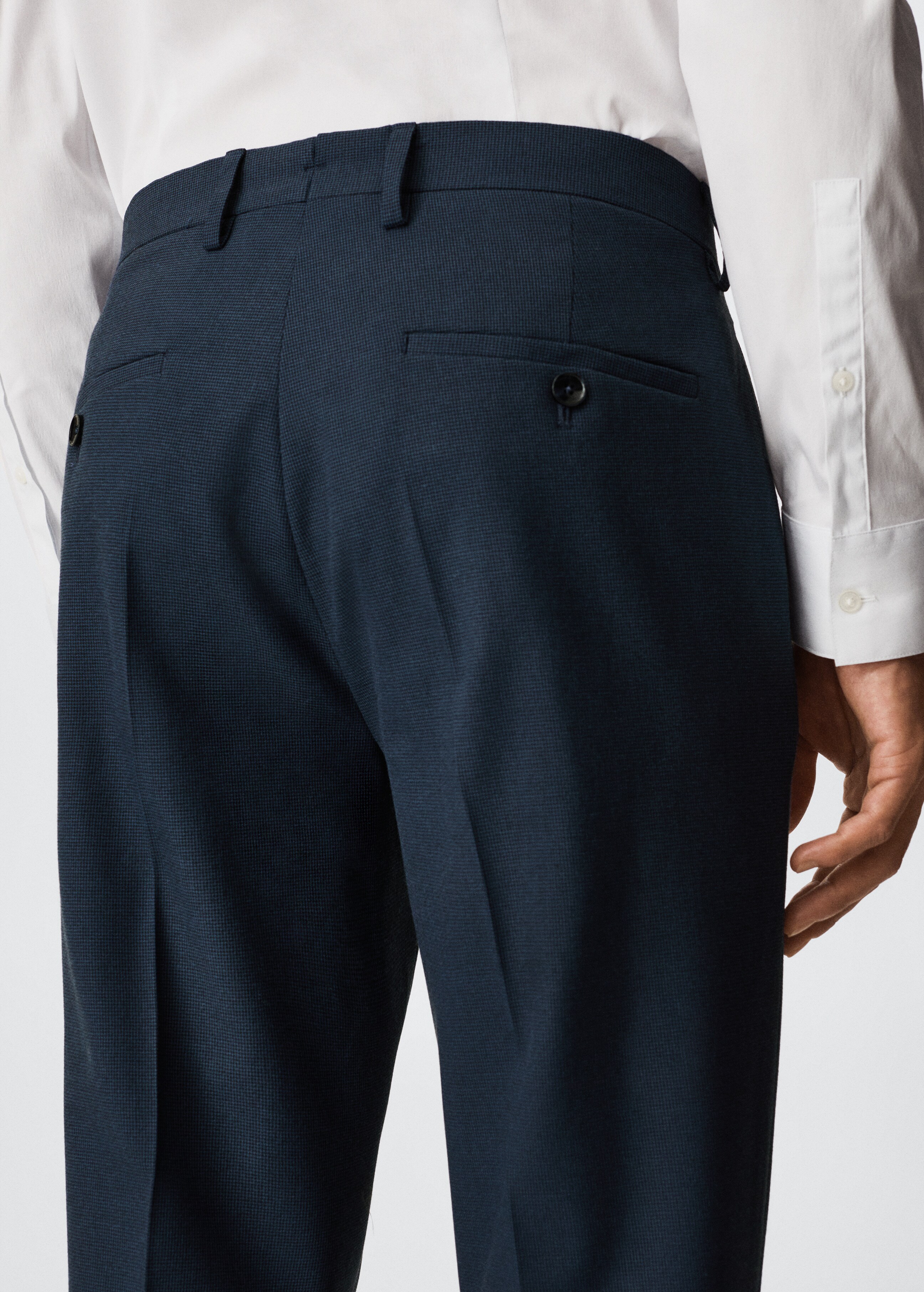 Pantalón traje super slim fit microestructura - Detalle del artículo 3