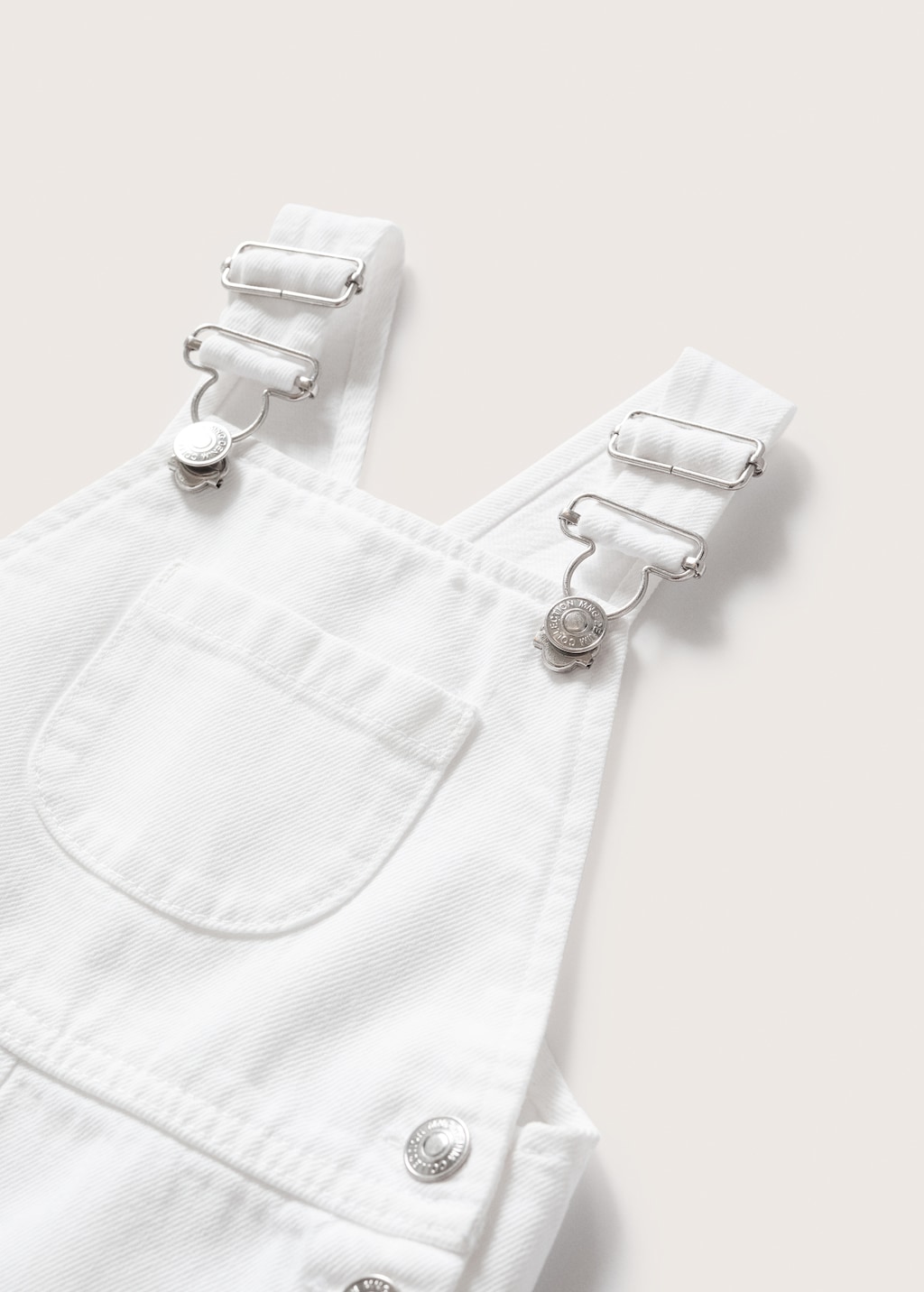 Short denim dungarees - Details of the article 7