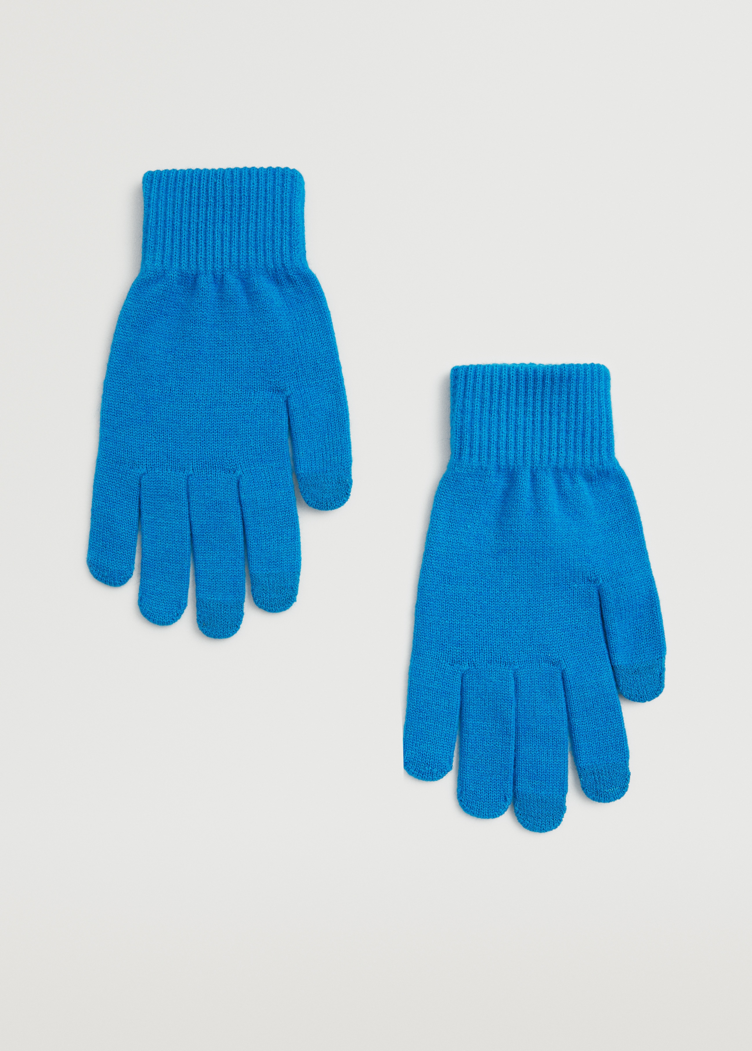 Ribbed knit gloves - Article without model