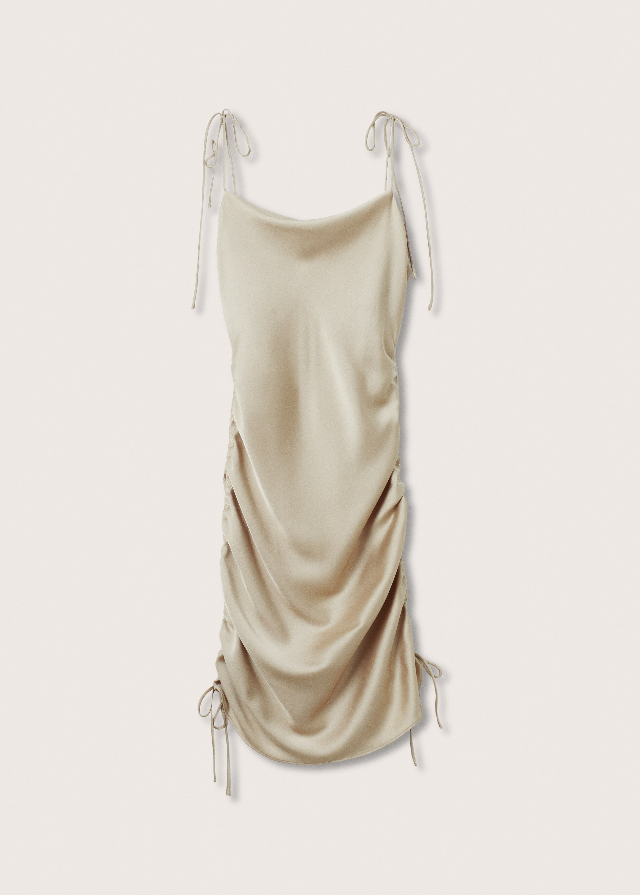 Satiniertes Kleid mit Raffdetails - Artikel ohne Model
