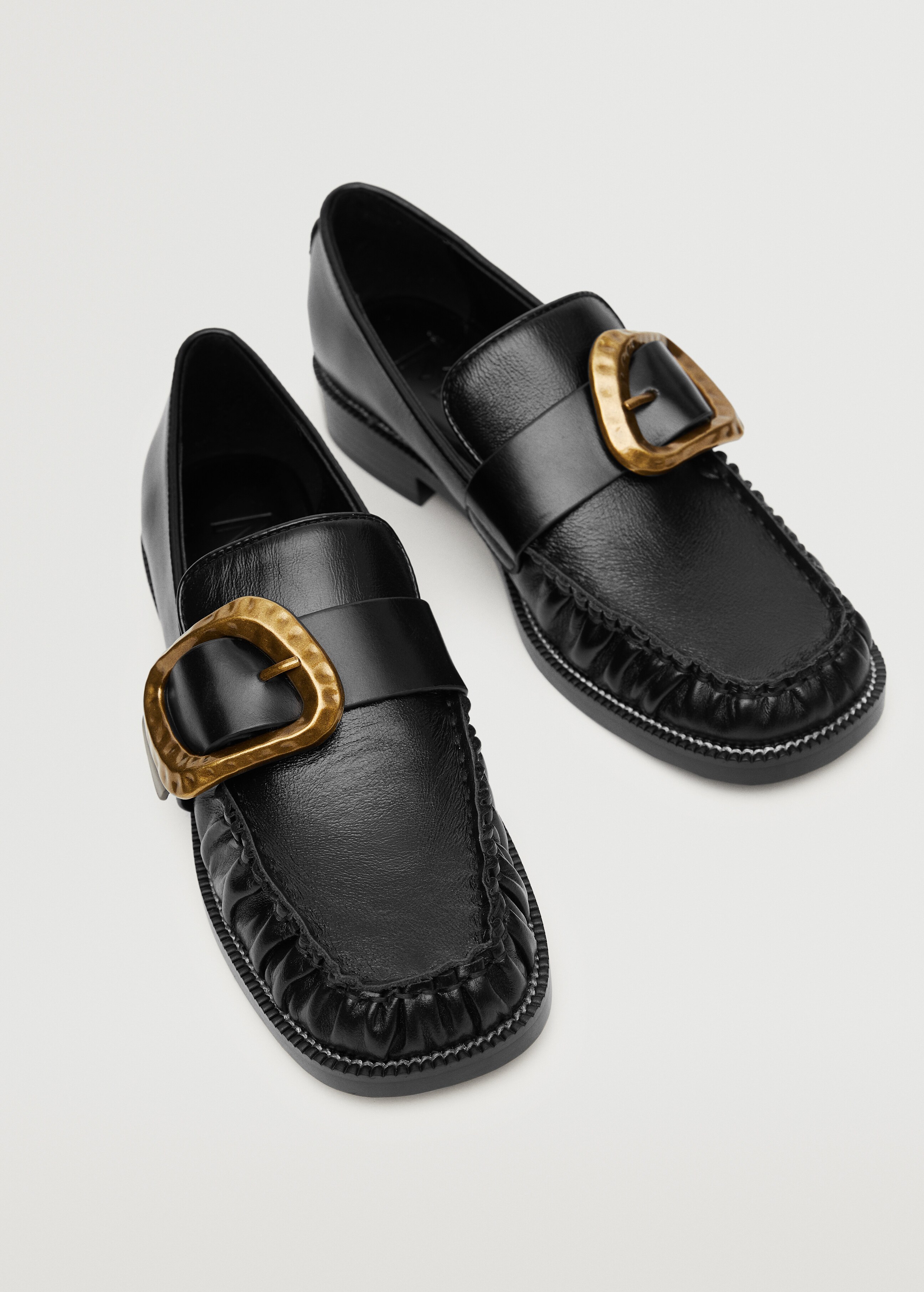 Buckle leather moccasins - Medium plane