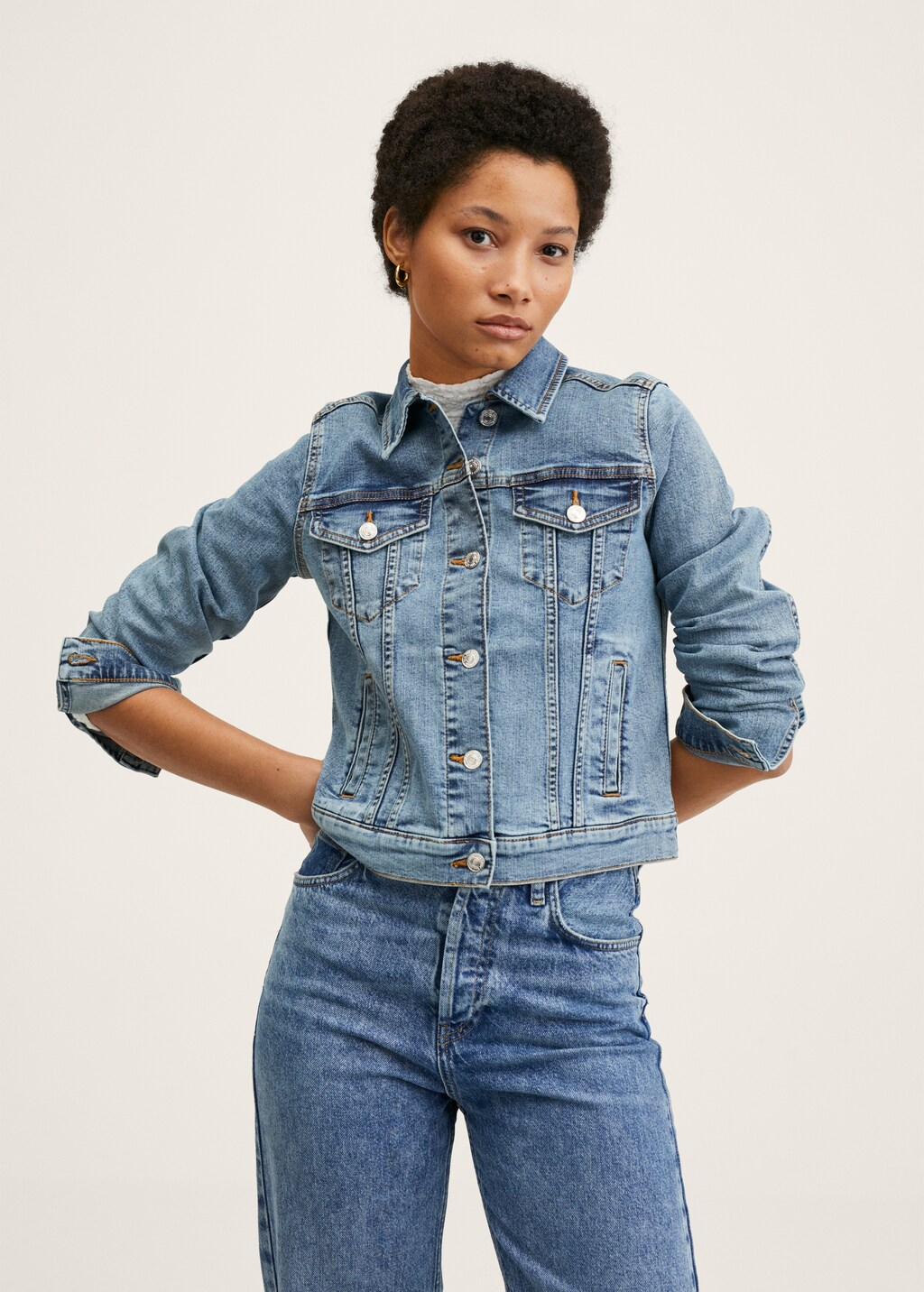 Pocketed denim jacket - Medium plane