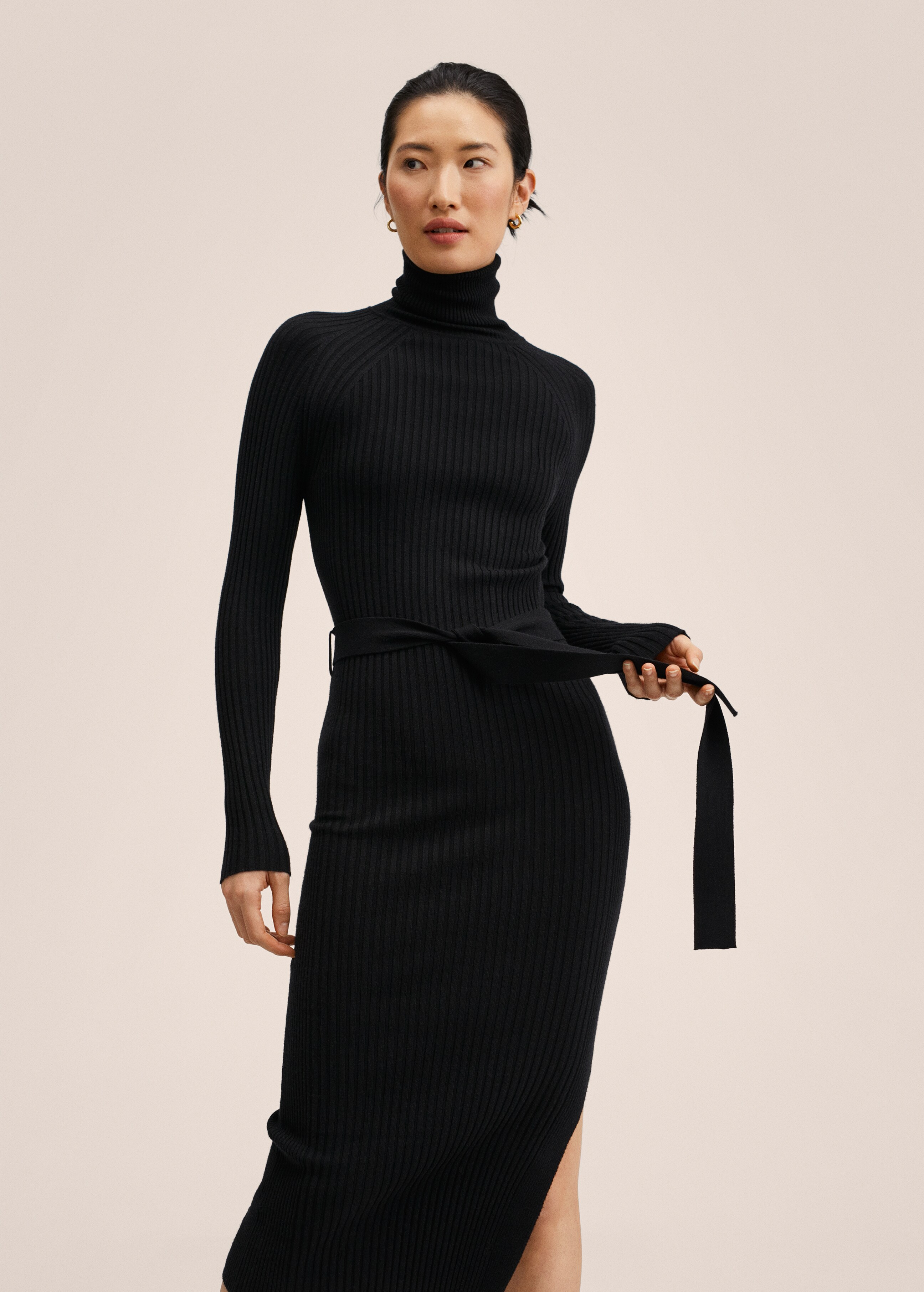 Knitted turtleneck dress - Medium plane