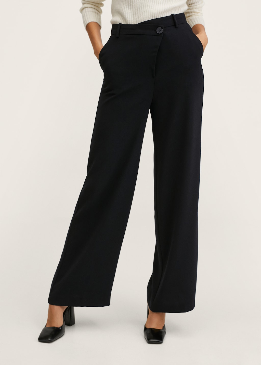 Mango wide leg trousers best sale