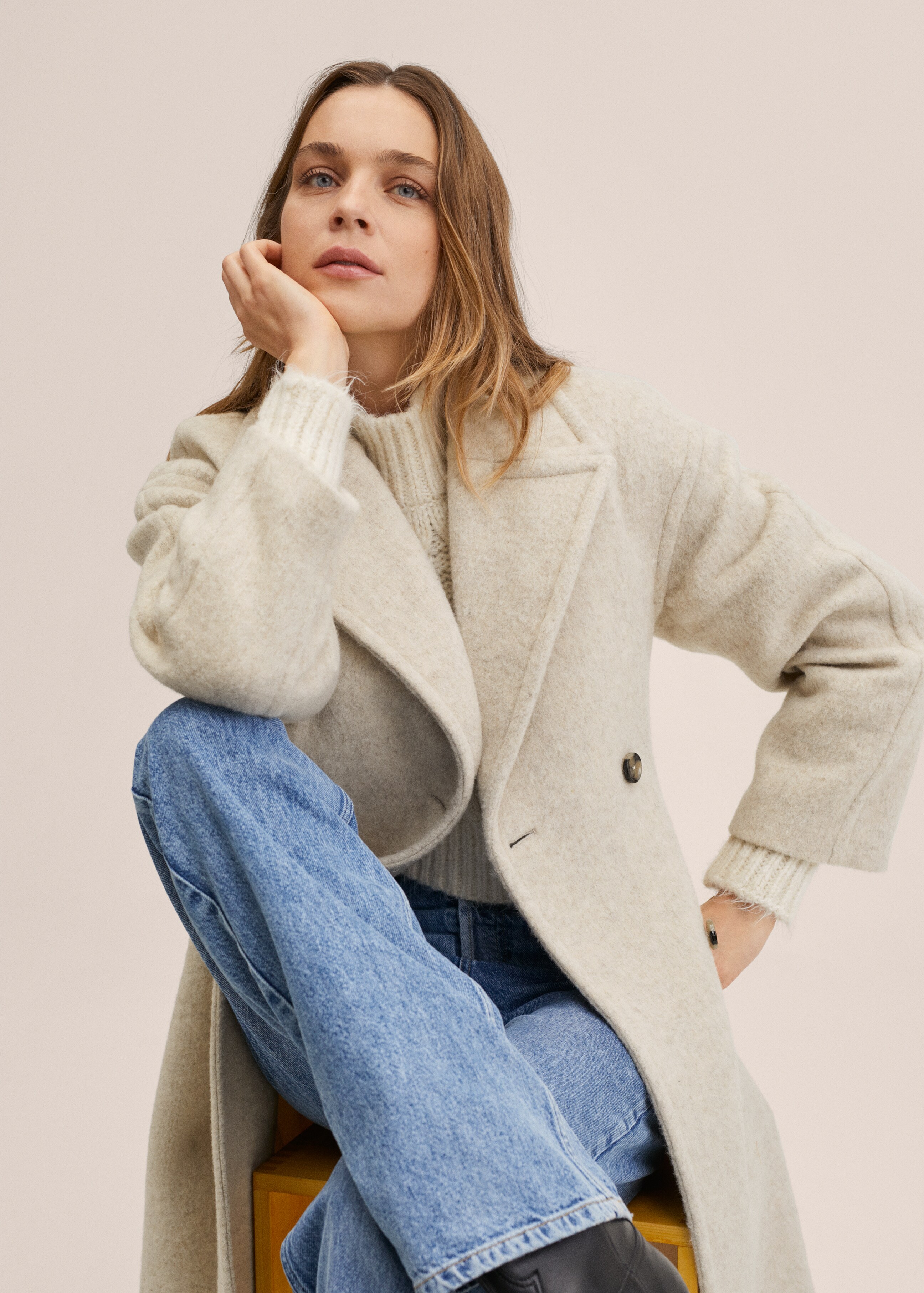 Double-breasted wool coat - Details of the article 1