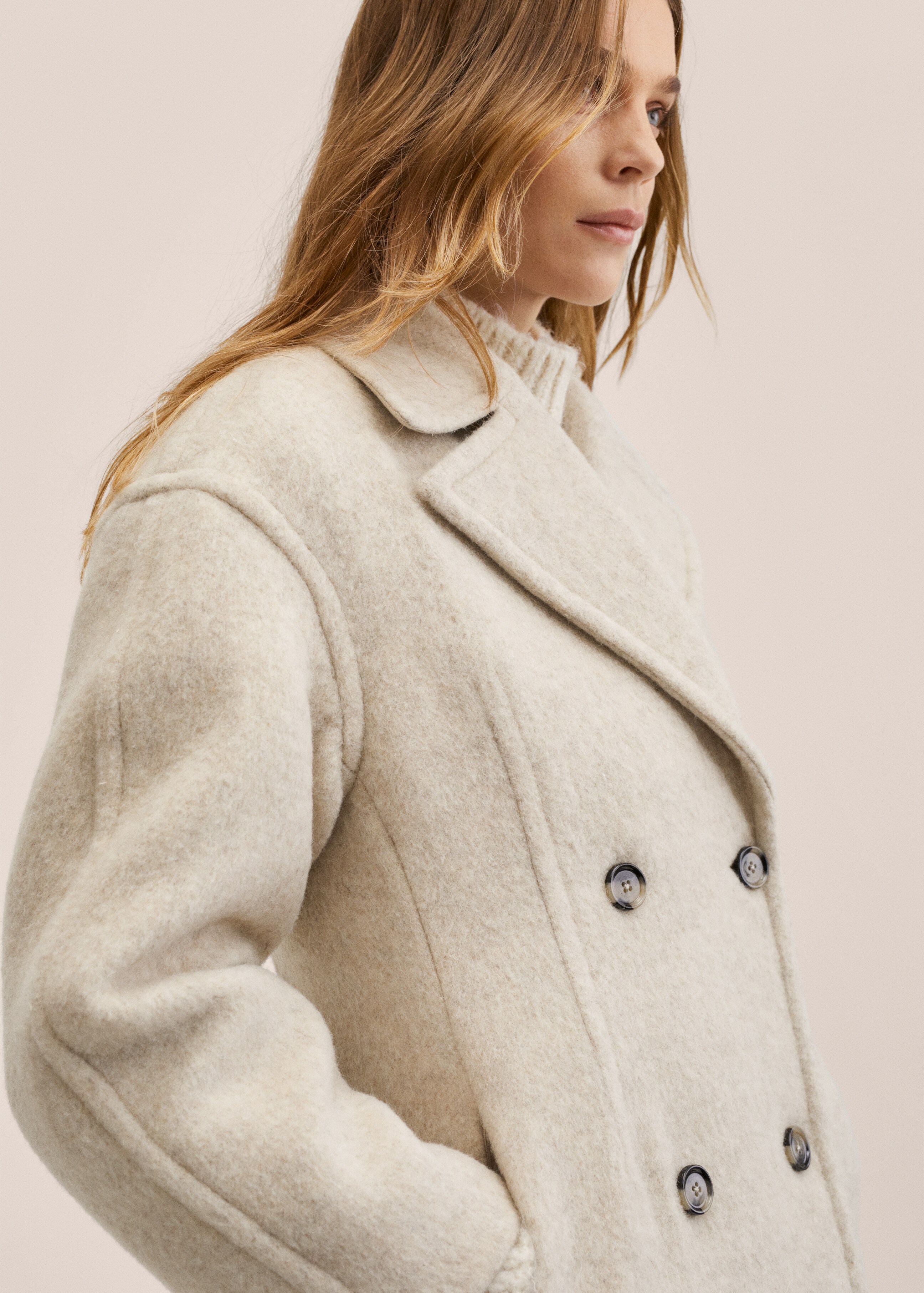 Double-breasted wool coat - Details of the article 3