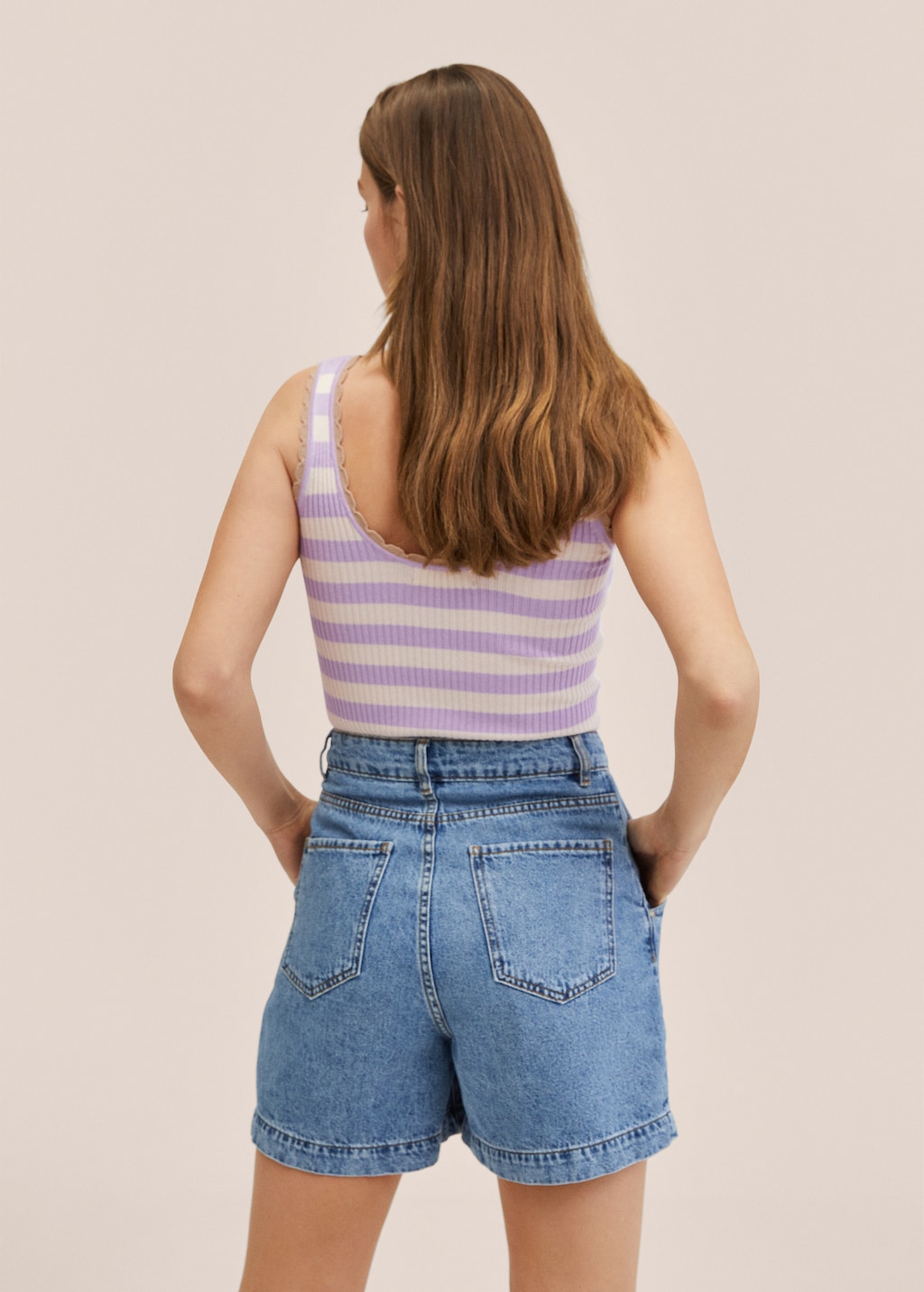 Striped knit top - Reverse of the article