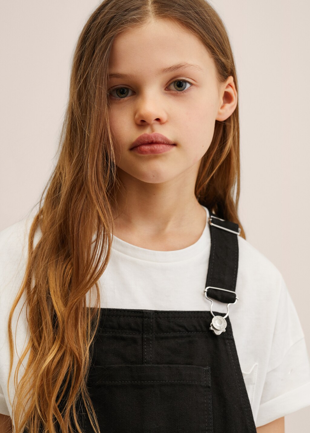 Straight denim dungarees - Details of the article 1