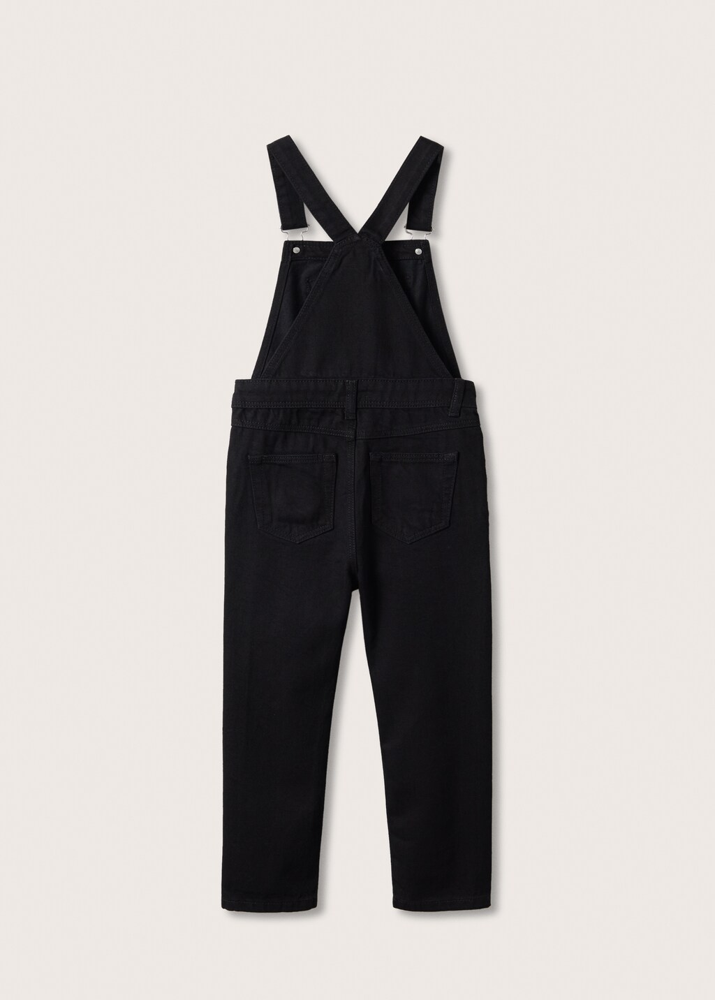 Straight denim dungarees - Reverse of the article