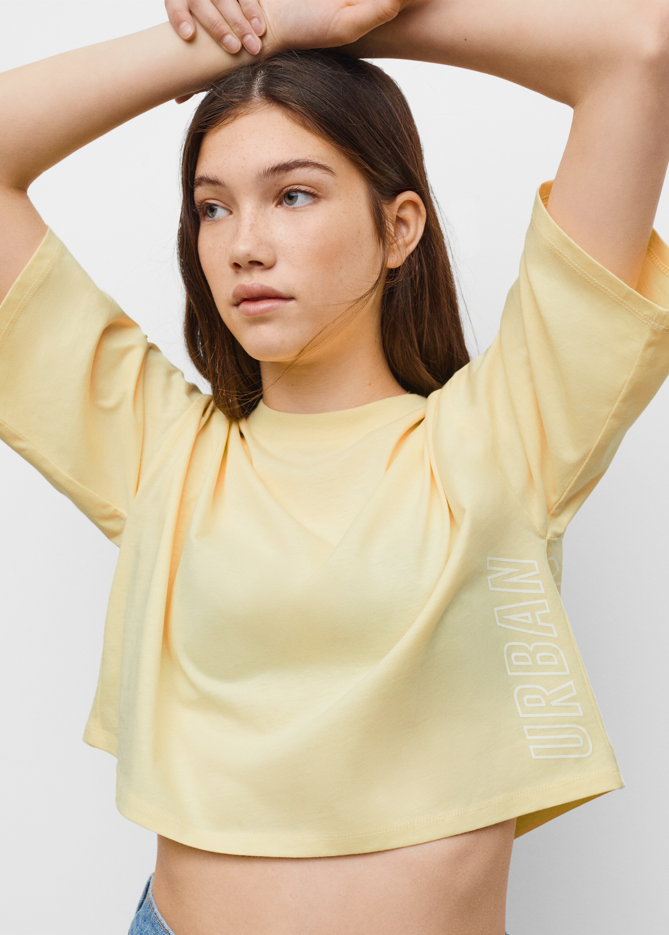 Cropped cotton T-shirt - Details of the article 2
