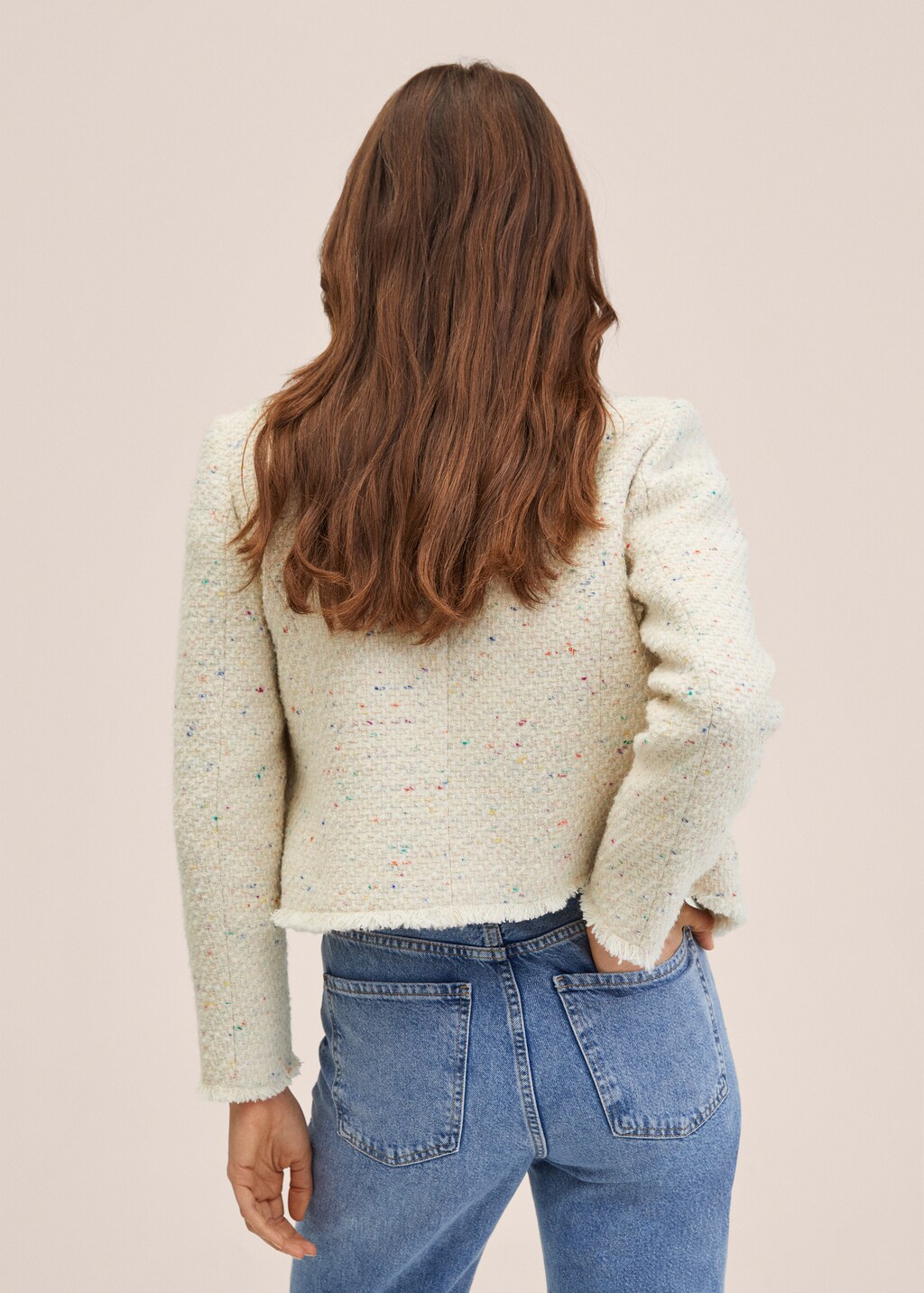 Veste tweed crop - Verso de l’article