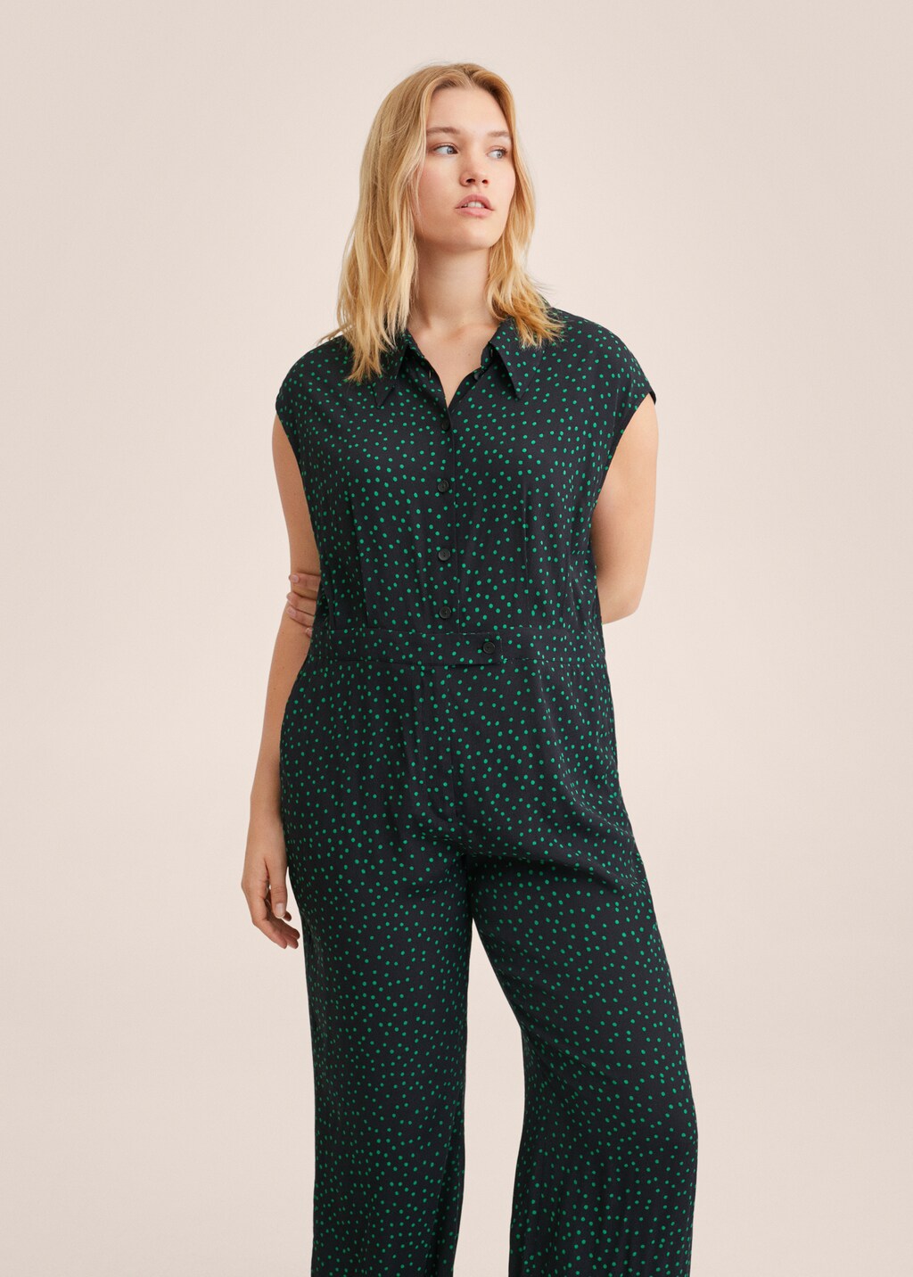 Polka-dot print jumpsuit - Details of the article 3