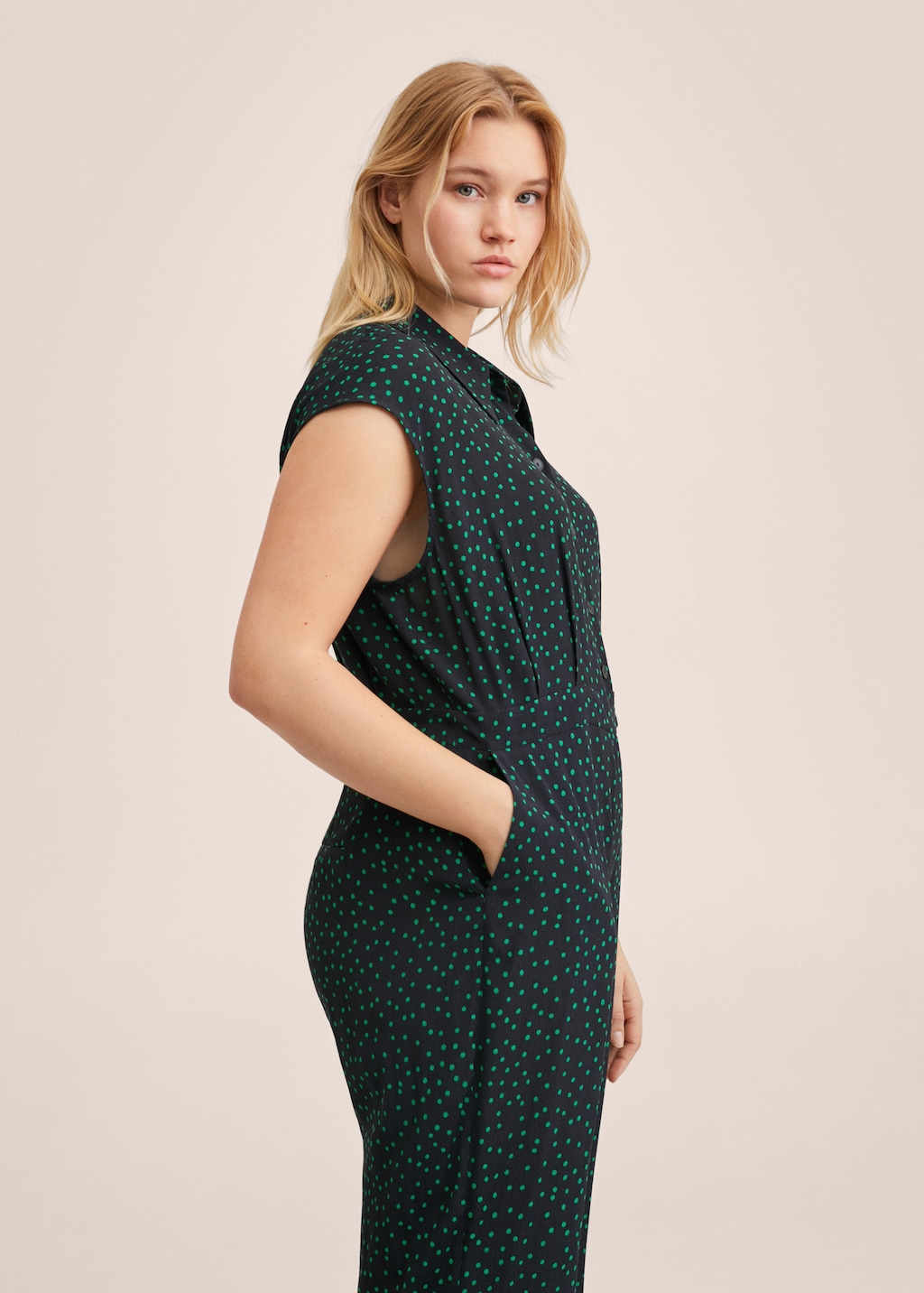 Polka-dot print jumpsuit - Details of the article 5