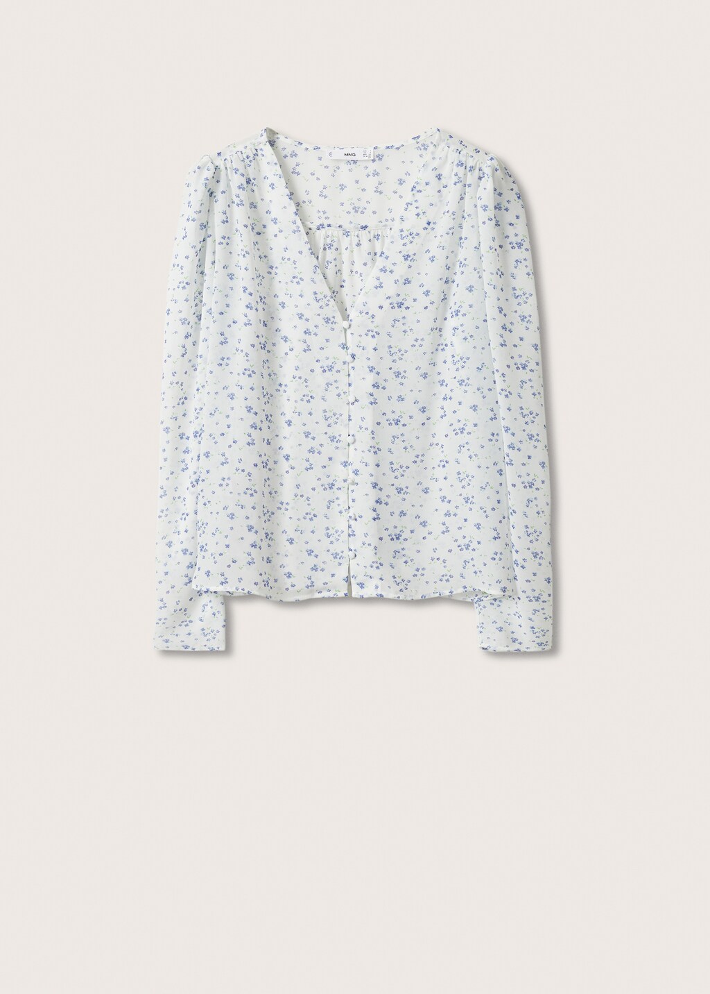 Printed puff sleeve blouse - Article without model