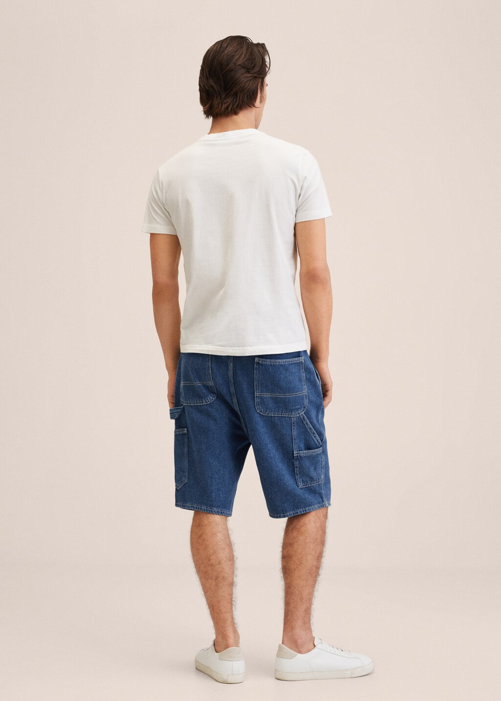 Denim carpenter shorts - Reverse of the article