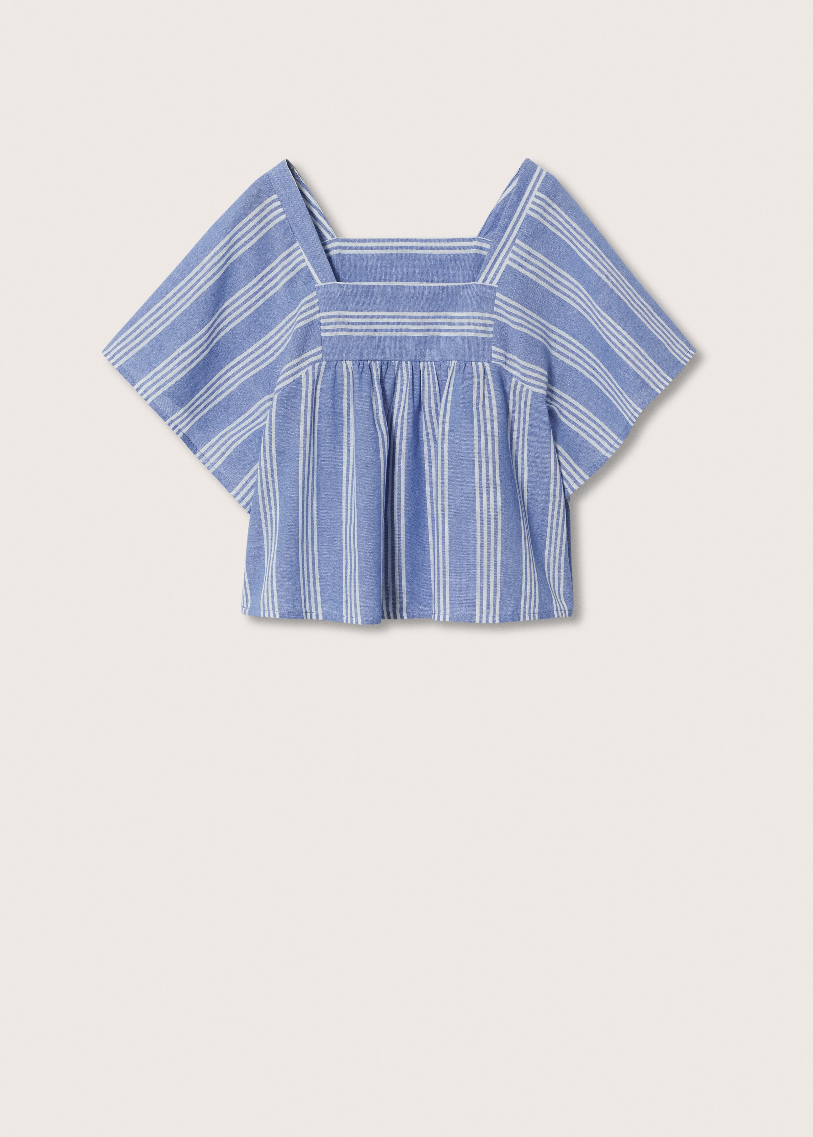 Striped cotton blouse - Reverse of the article