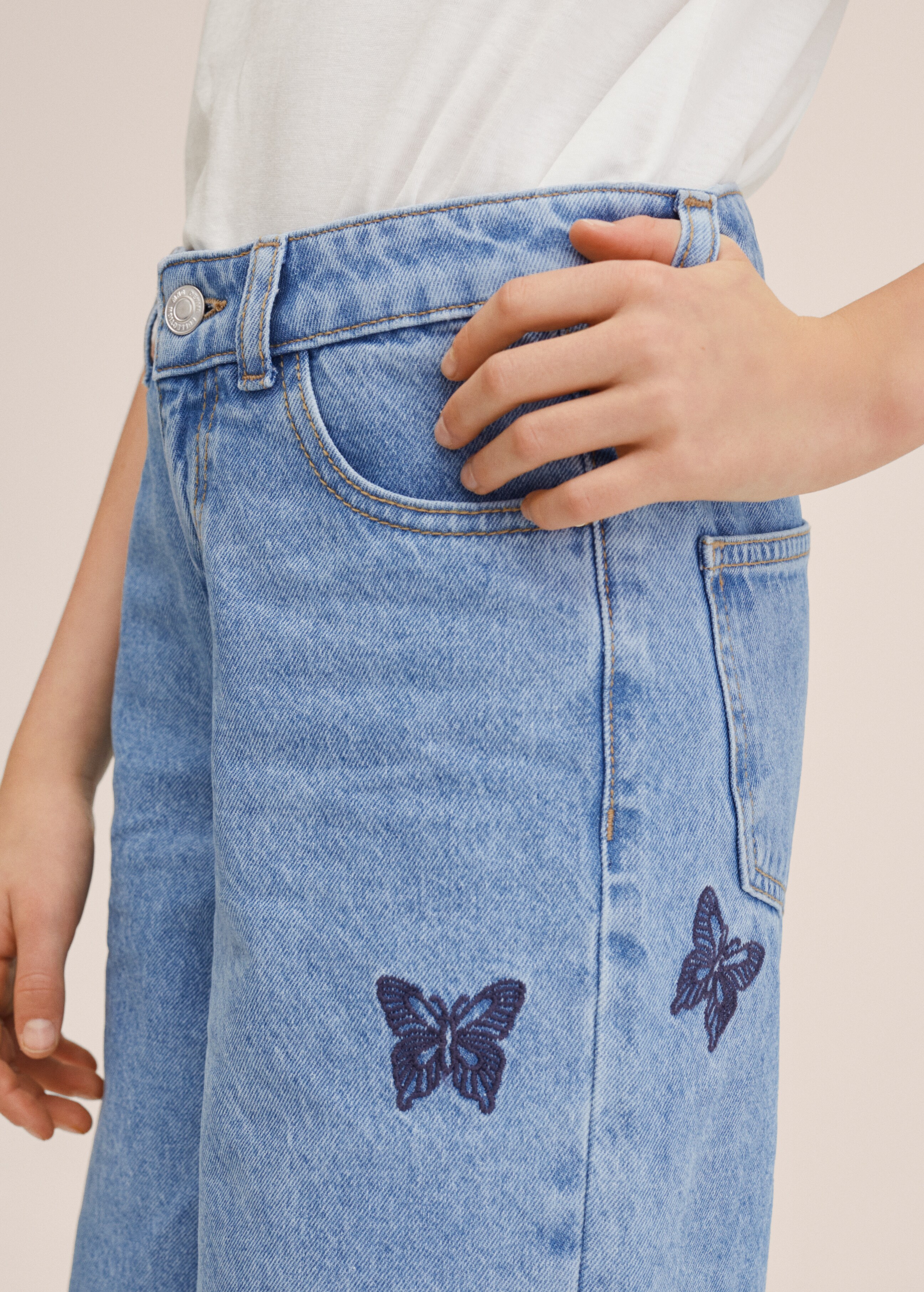 Džíny culottes s motýly - Detail zboží 2