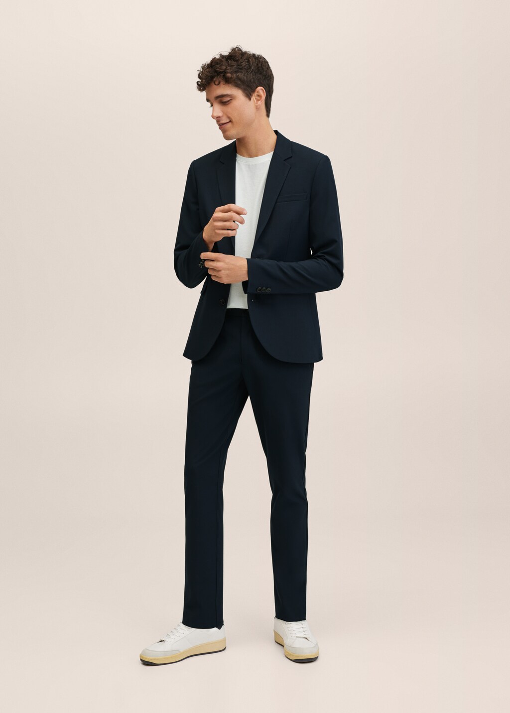 Blazer de fato slim fit - Plano médio