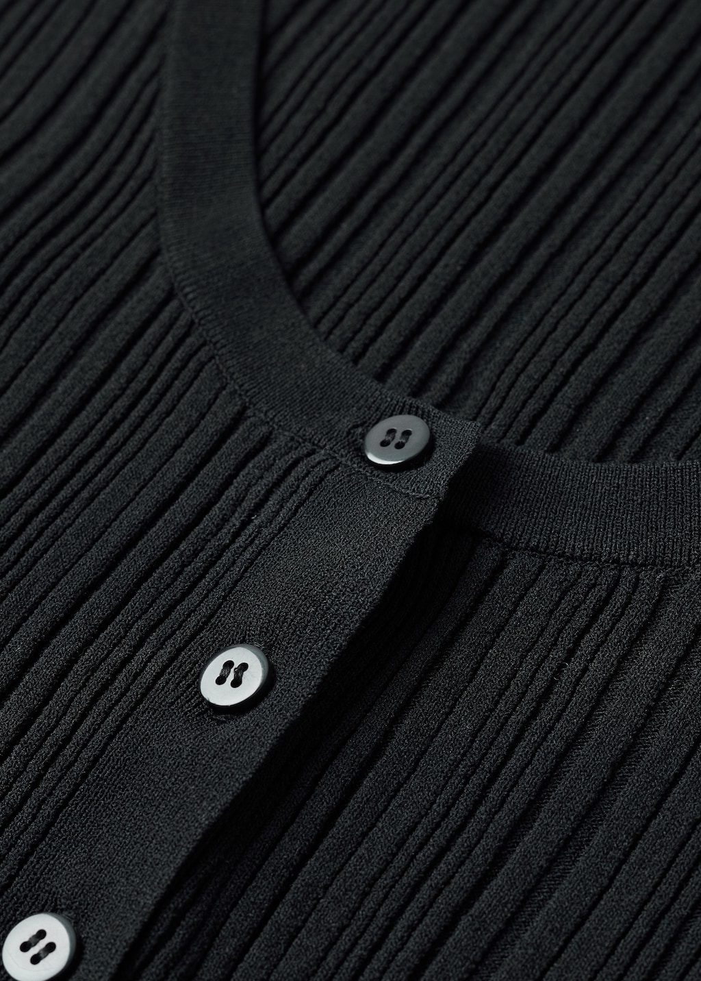 Crop ribbed cardigan - Details of the article 8