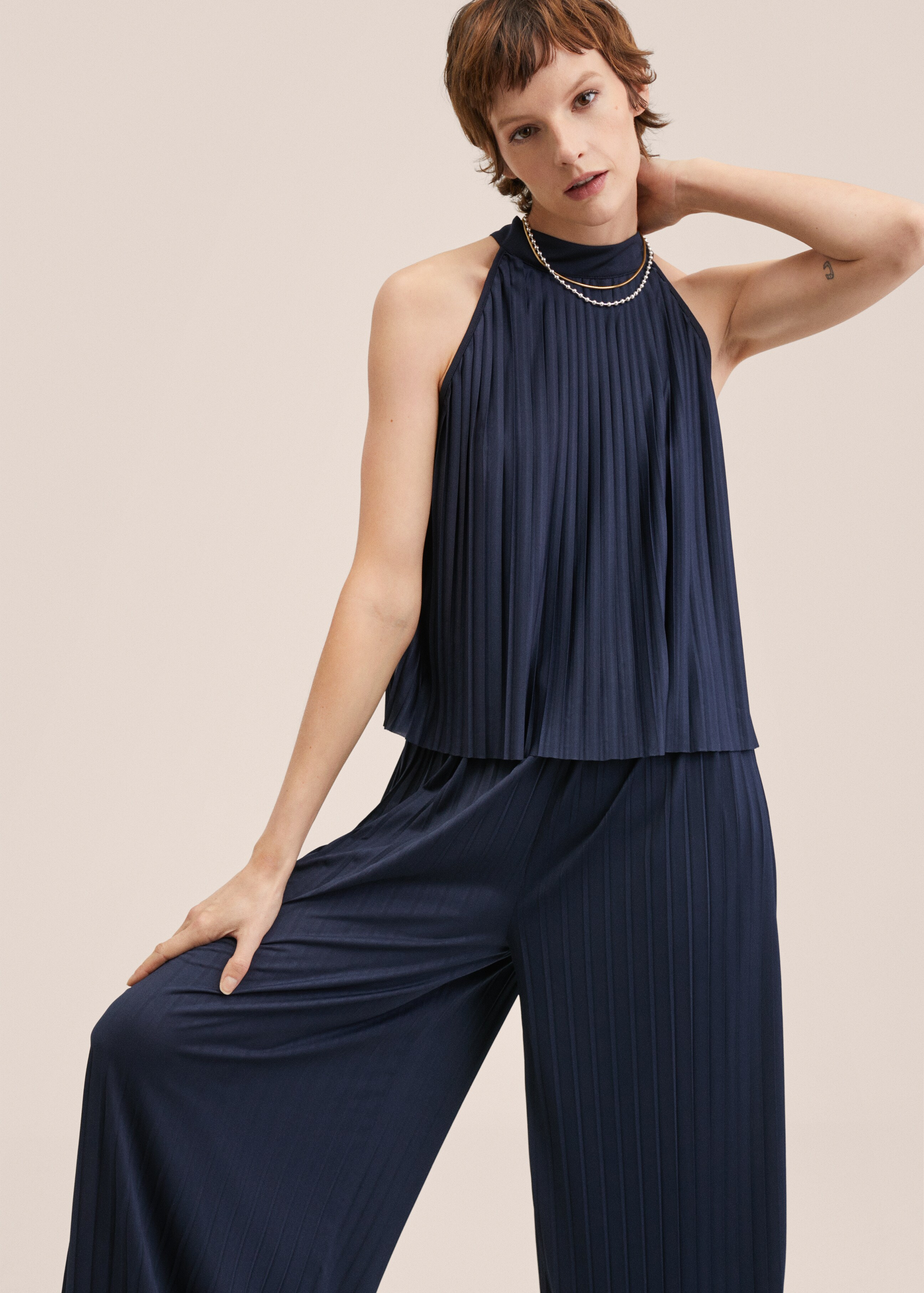 Pleated palazzo pants - Details of the article 1