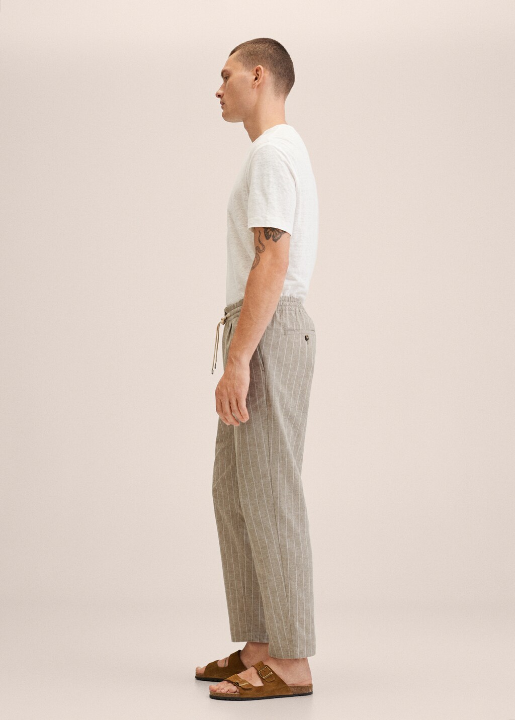 Striped cotton trousers - Details of the article 2