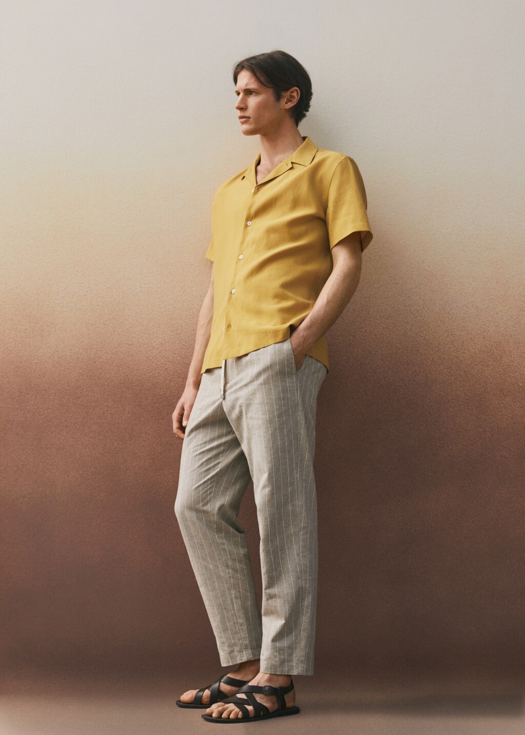 Striped cotton trousers - Details of the article 5