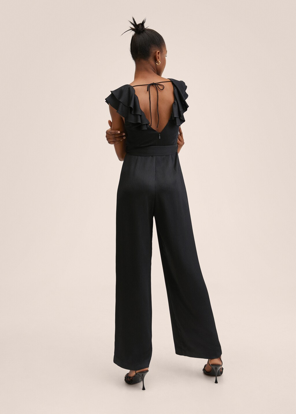 Frilled long jumpsuit - Reverse of the article