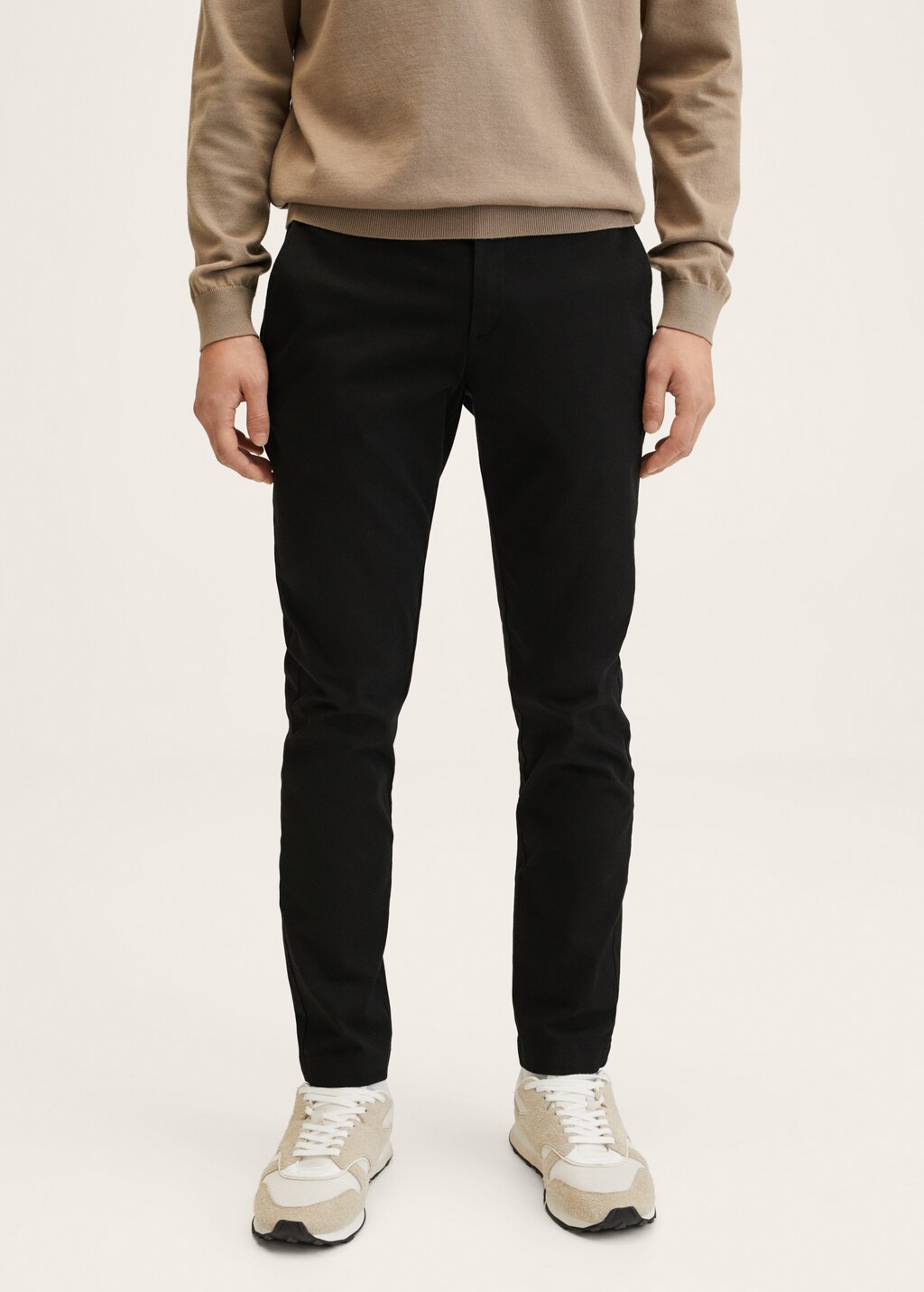 Cotton tapered crop pants - Man | MANGO OUTLET USA