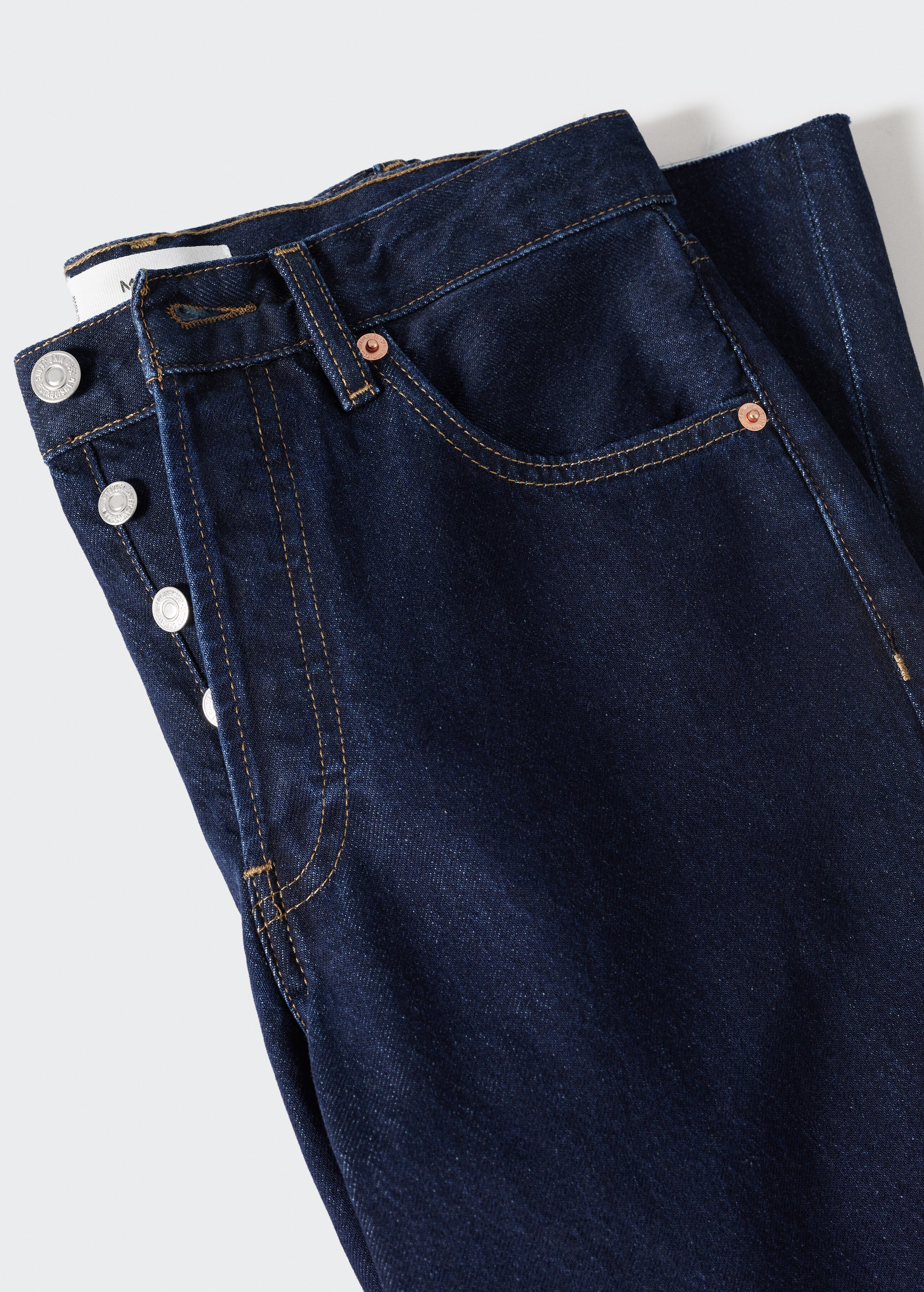 High-waist straight-fit cropped jeans - Detail van het artikel 8